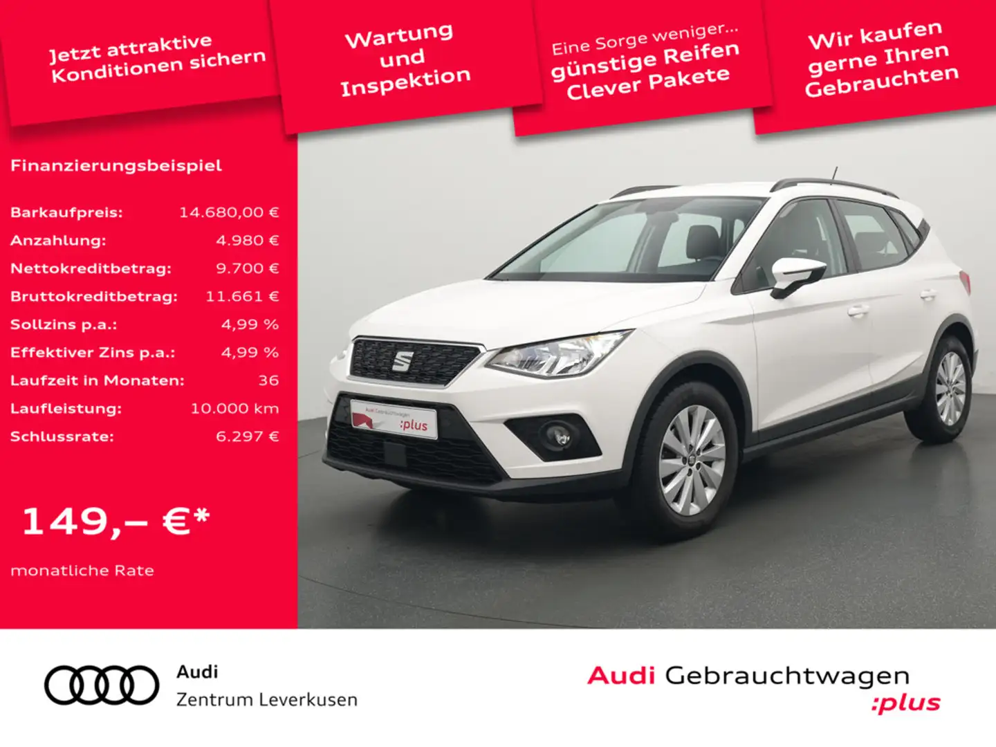 SEAT Arona Style KLIMA PDC NAVI Blanc - 1