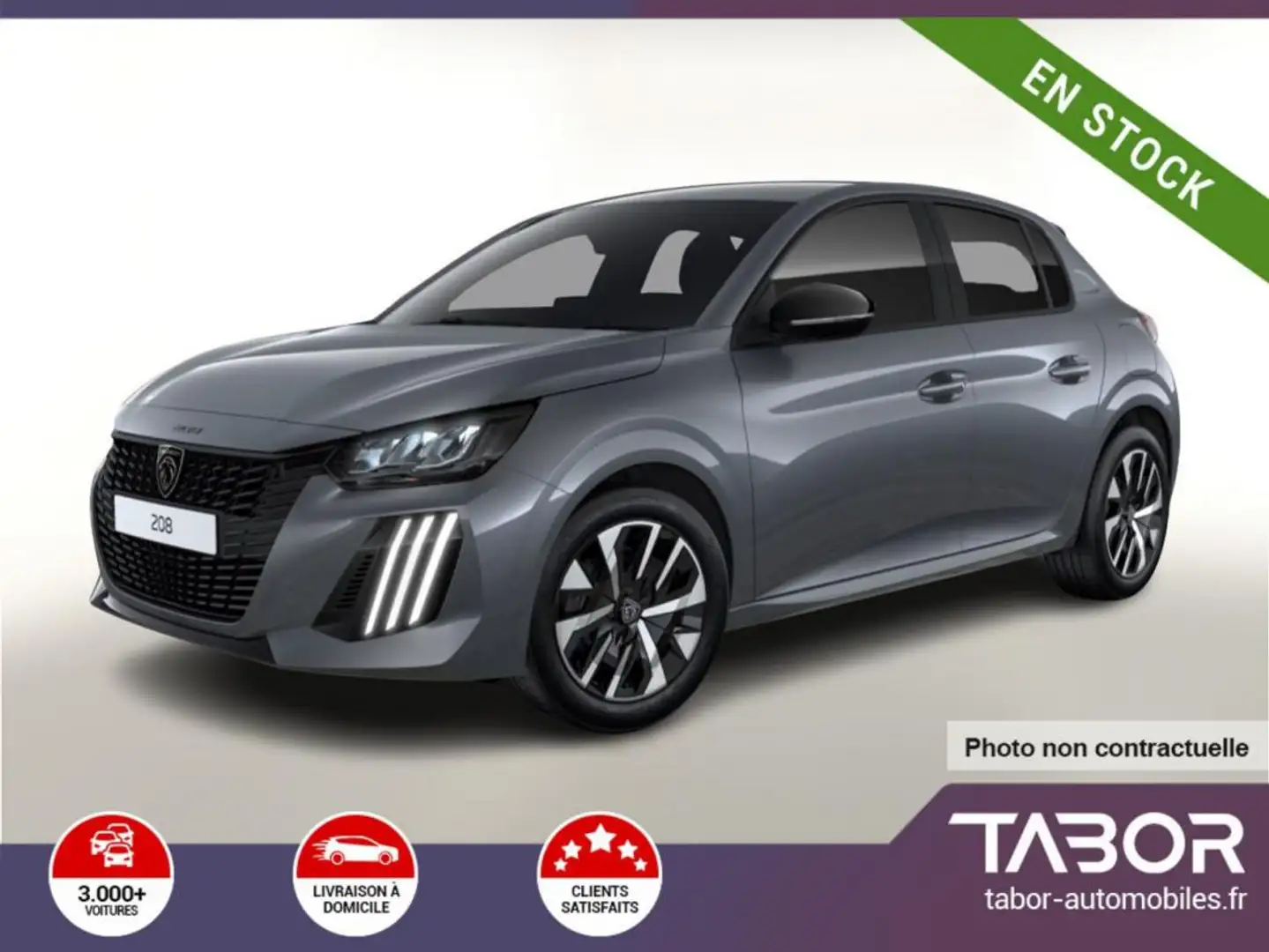 Peugeot 208 MHEV 110 Active SHZ Radars Reg. LED Gris - 1