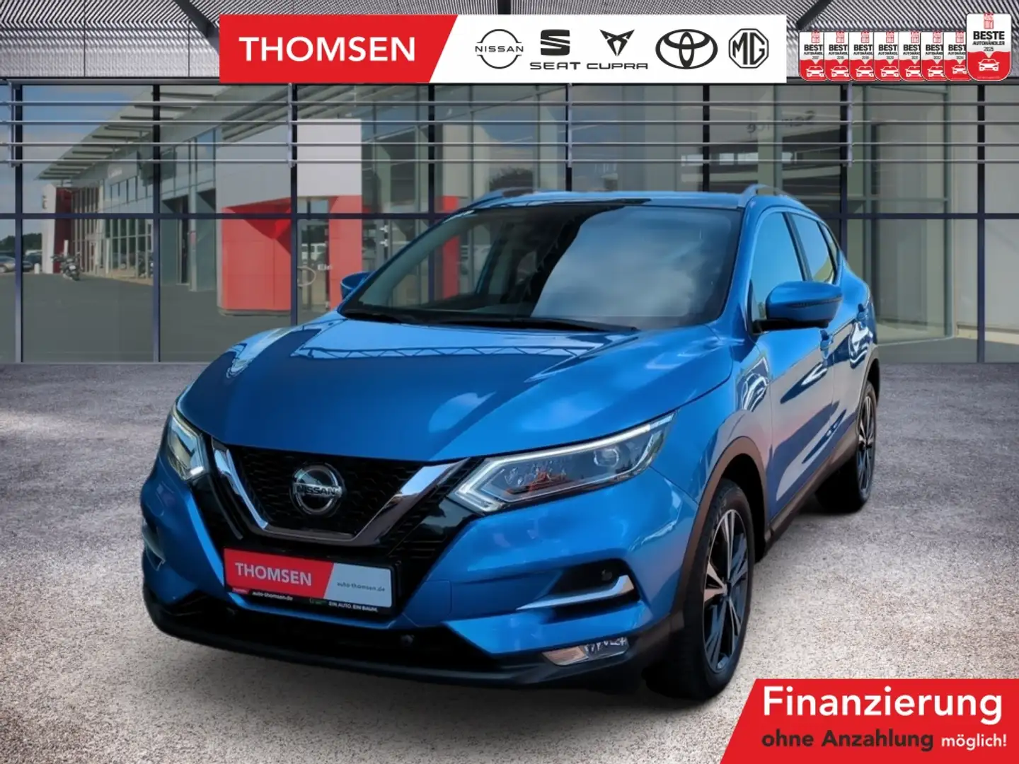 Nissan Qashqai 1.3 DIG-T N-Connecta DSG Navi Pano LED Bleu - 1