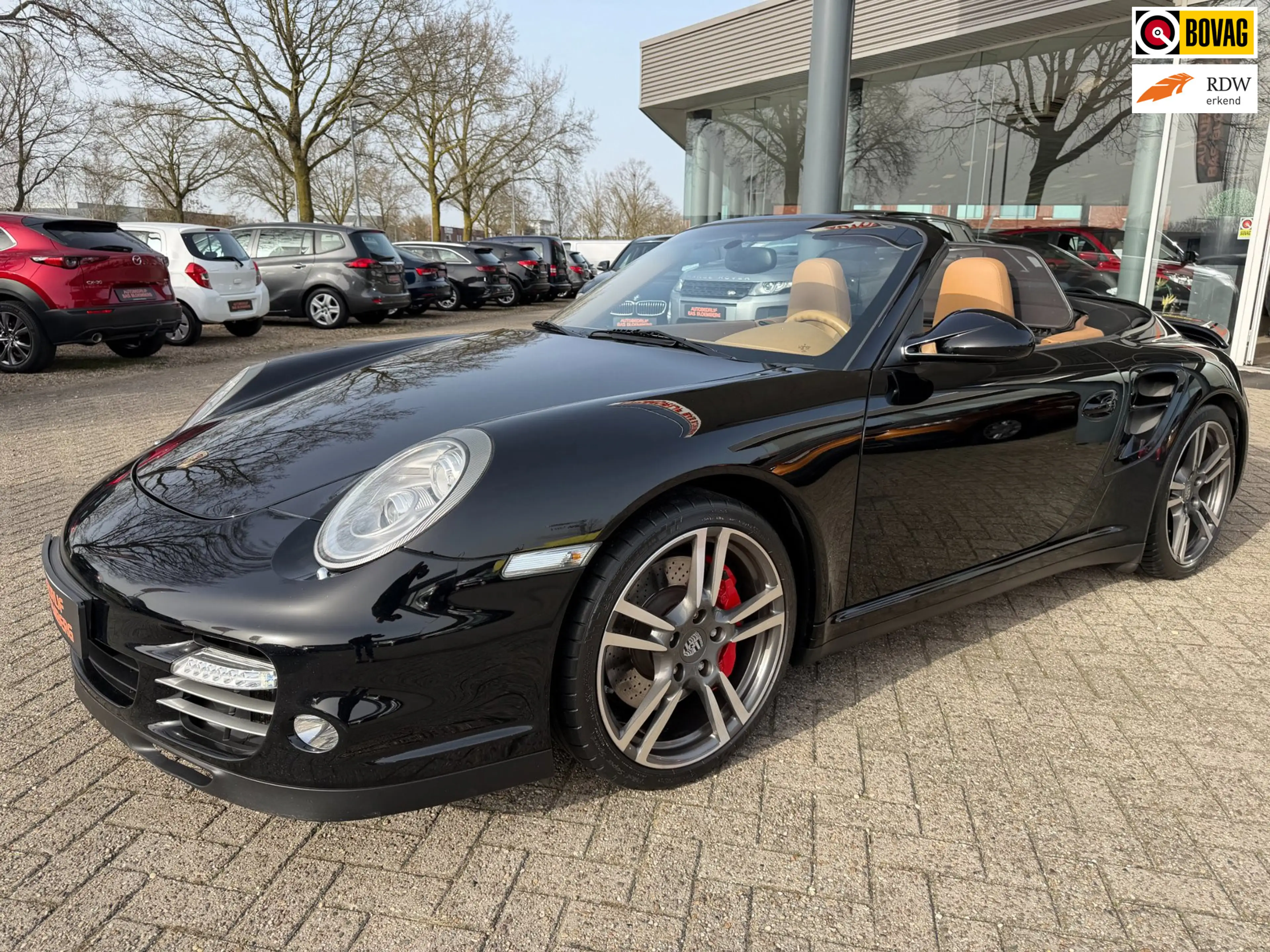 Porsche 997 Cabrio 997 3.8 Turbo, 550PK, Automaat, Navi, leer,