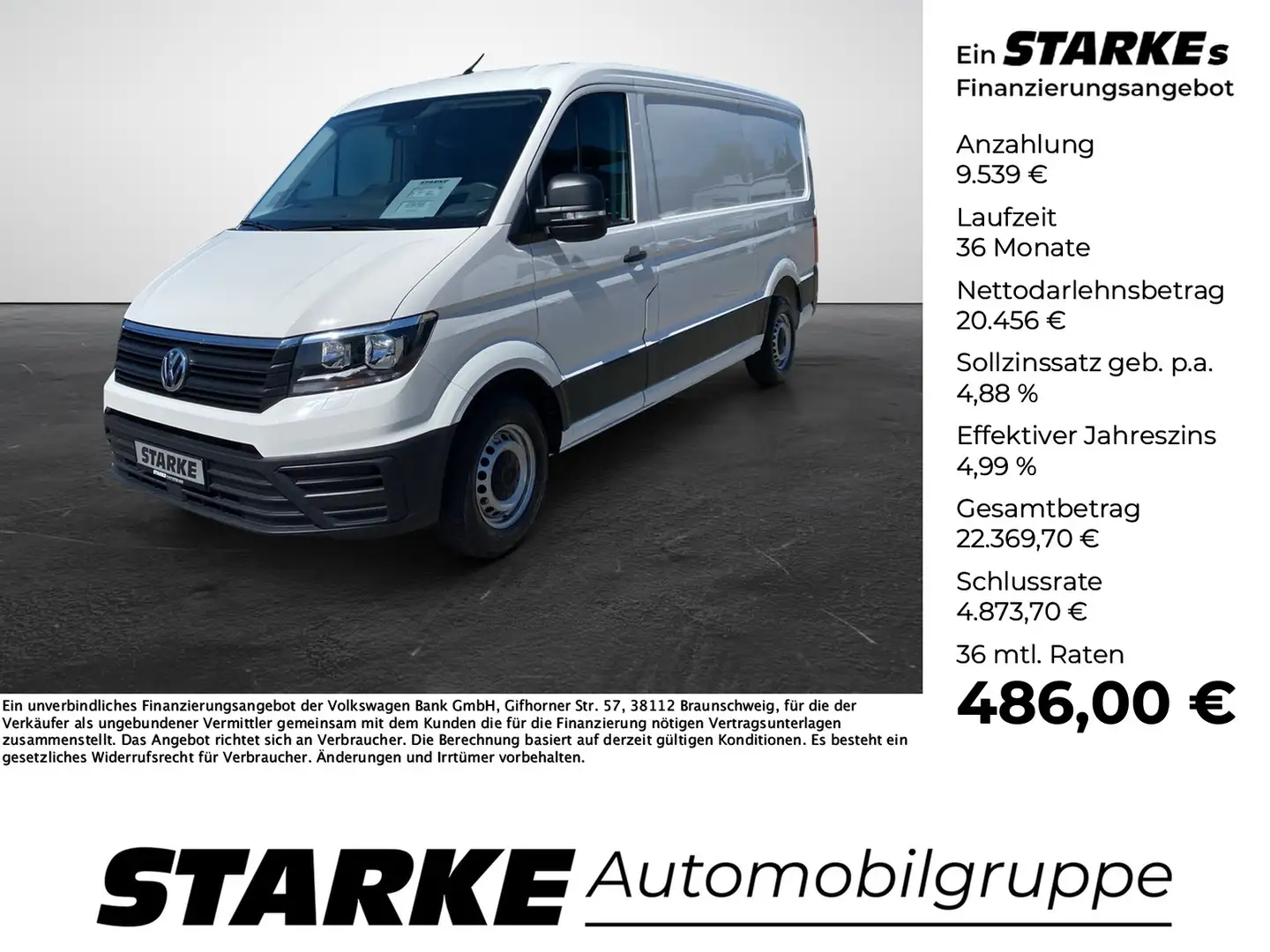 Volkswagen Crafter 35 Kasten 2.0 TDI Automatik mittellang L3H2 Weiß - 1