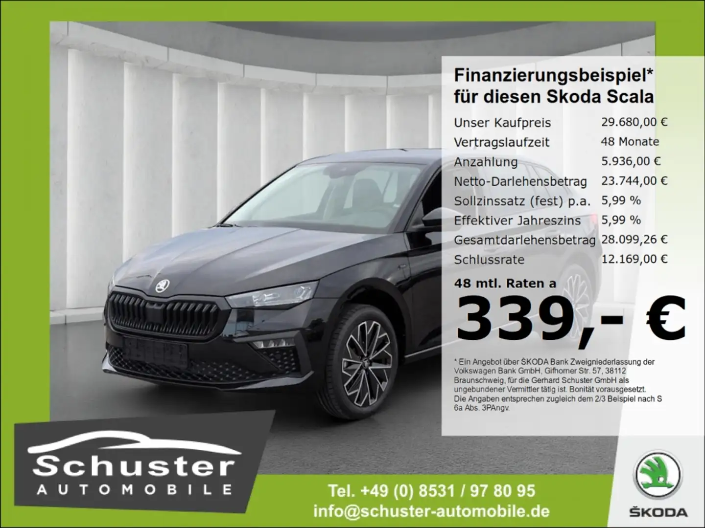 Skoda Scala TOUR 1.5TSI*DSG AHK Matrix-LED ACC R-Kam Schwarz - 1