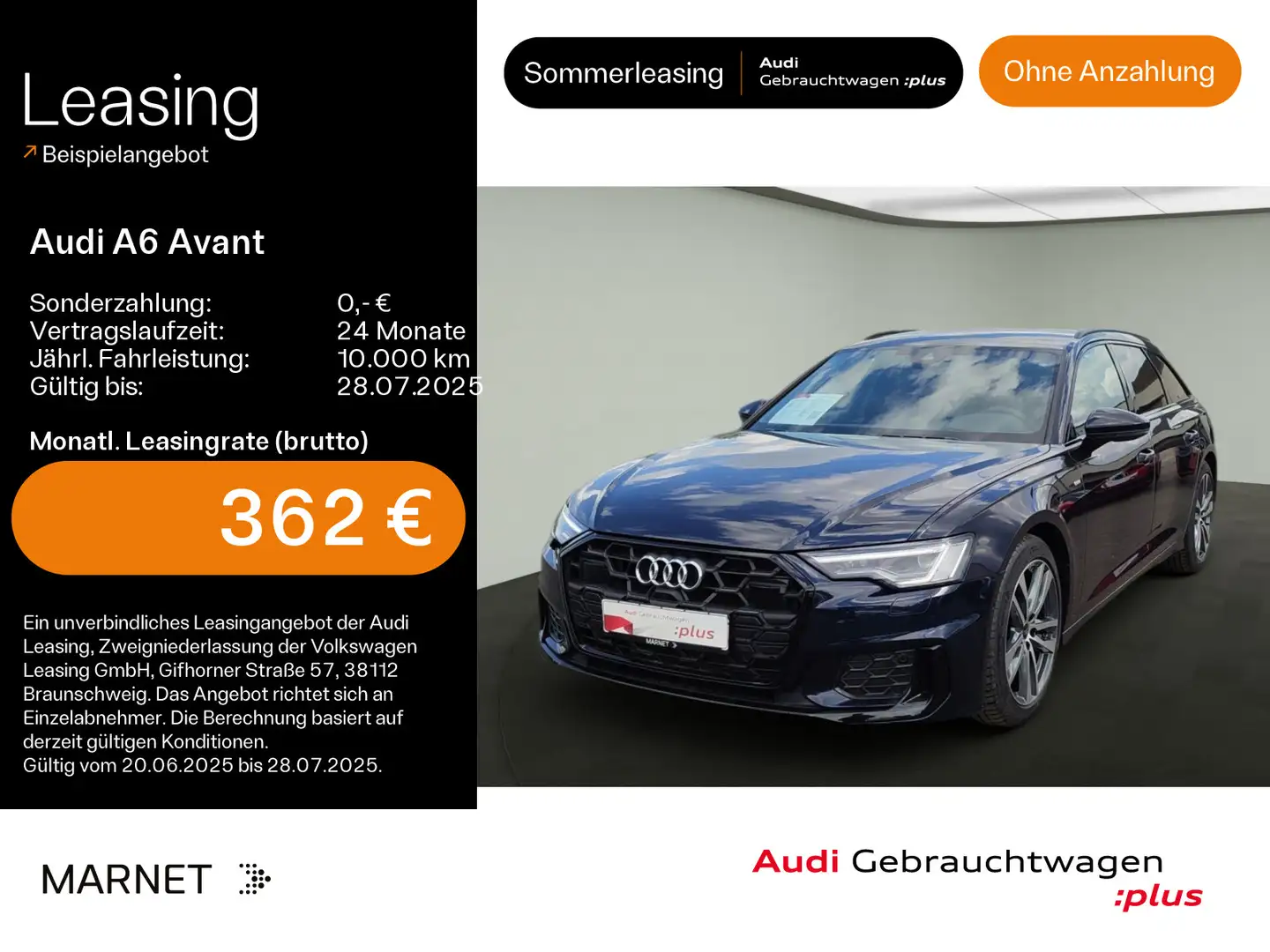 Audi A6 Design 40 TDI S line*Navi*Matrix*Alu*HU Blau - 1