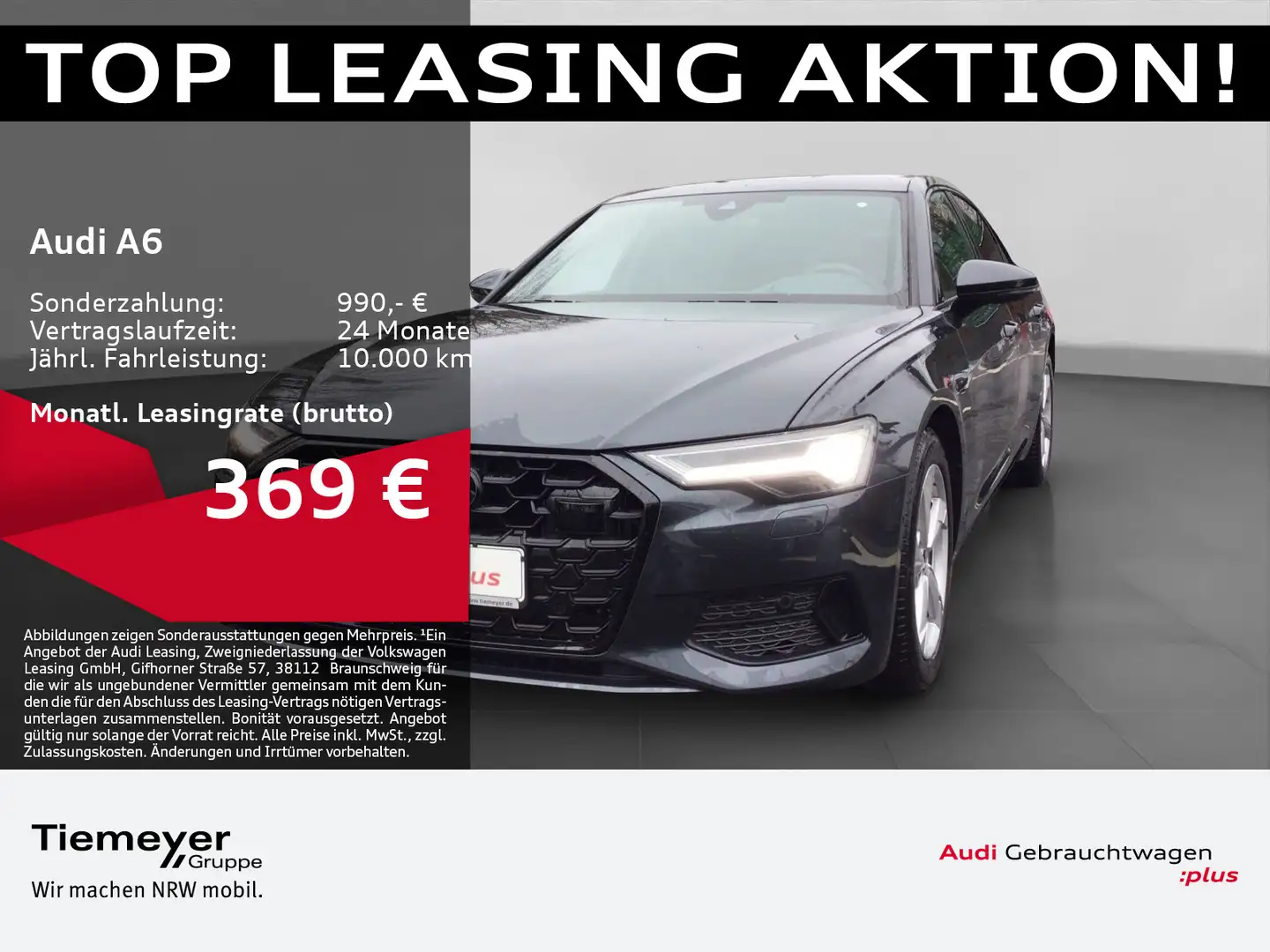 Audi A6 40 TDI Q NP100 BuO HuD PANO NACHTSICHT Grau - 1