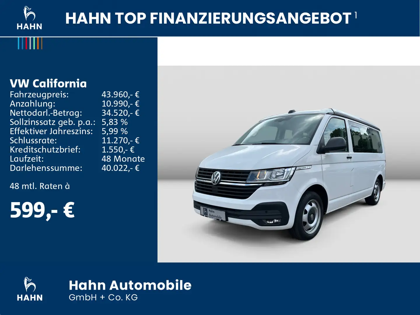 Volkswagen T6.1 California T6.1 2.0TDI California Beach Camper ACC Navi Tot Weiß - 2
