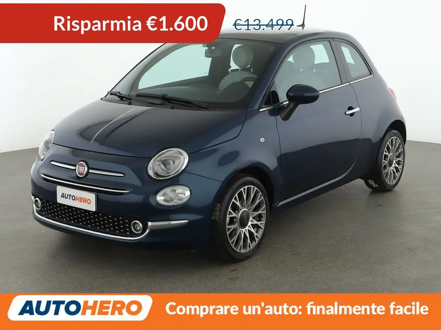 Fiat 500 1.0 Mild-Hybrid Star MHEV Bleu - 1