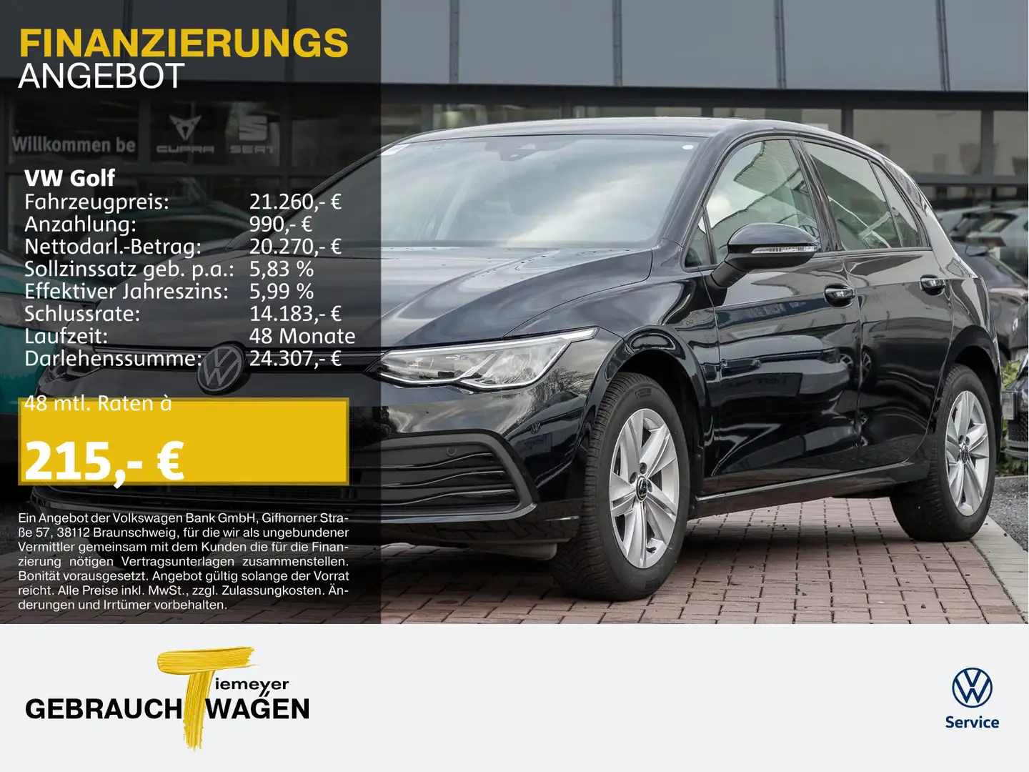 Volkswagen Golf 1.5 TSI LIFE NAVI LED SITZHZ ALLWETTER Schwarz - 1