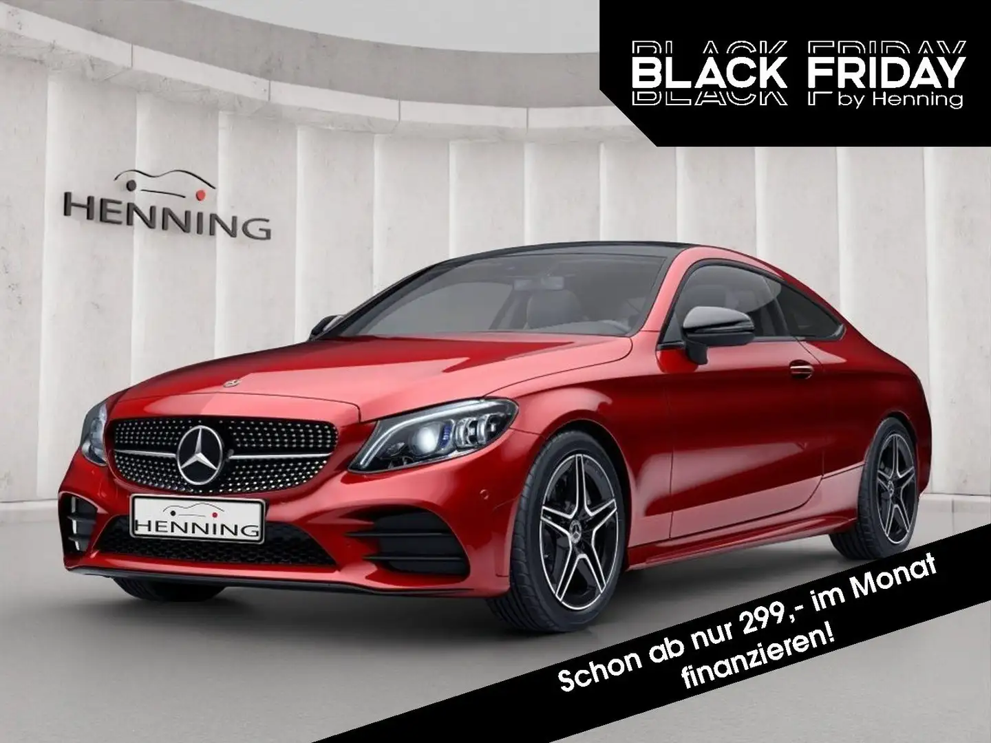 Mercedes-Benz C 300 Coupe AMG Pano Kamera Multibeam Night Rot - 1