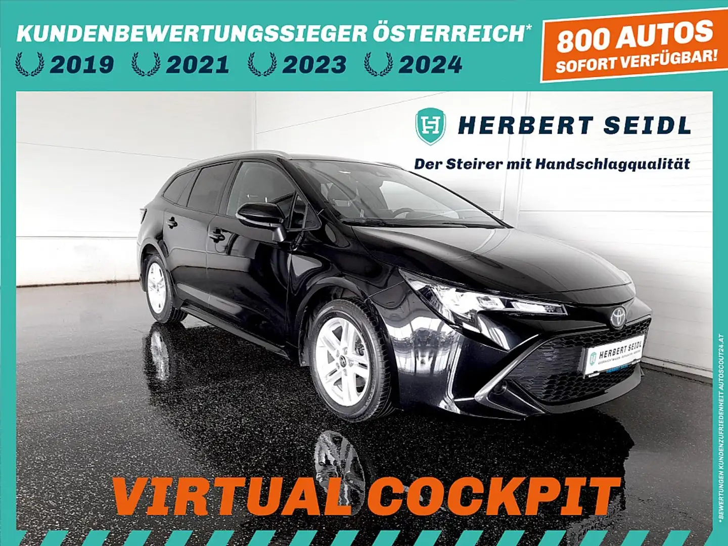 Toyota Corolla Kombi 1,8 Hybrid Aut. *VOLL-LED / VIRTUELL / HE... Černá - 1