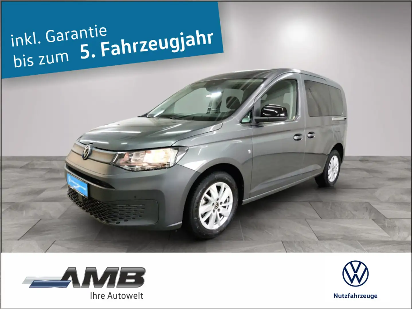 Volkswagen Caddy 2.0 TDI AHK/Nav/Sitzhzg/RFK/08.29Gar Grau - 1