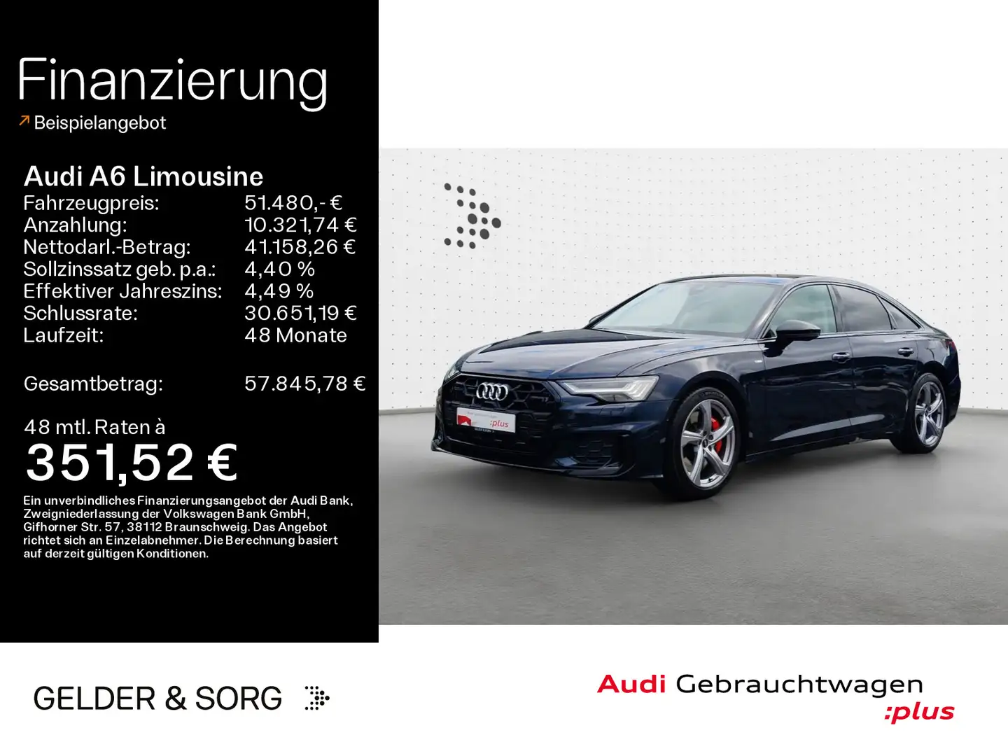 Audi A6 55 TFSI e qu. S line HDMatrix*Tour* Blau - 1