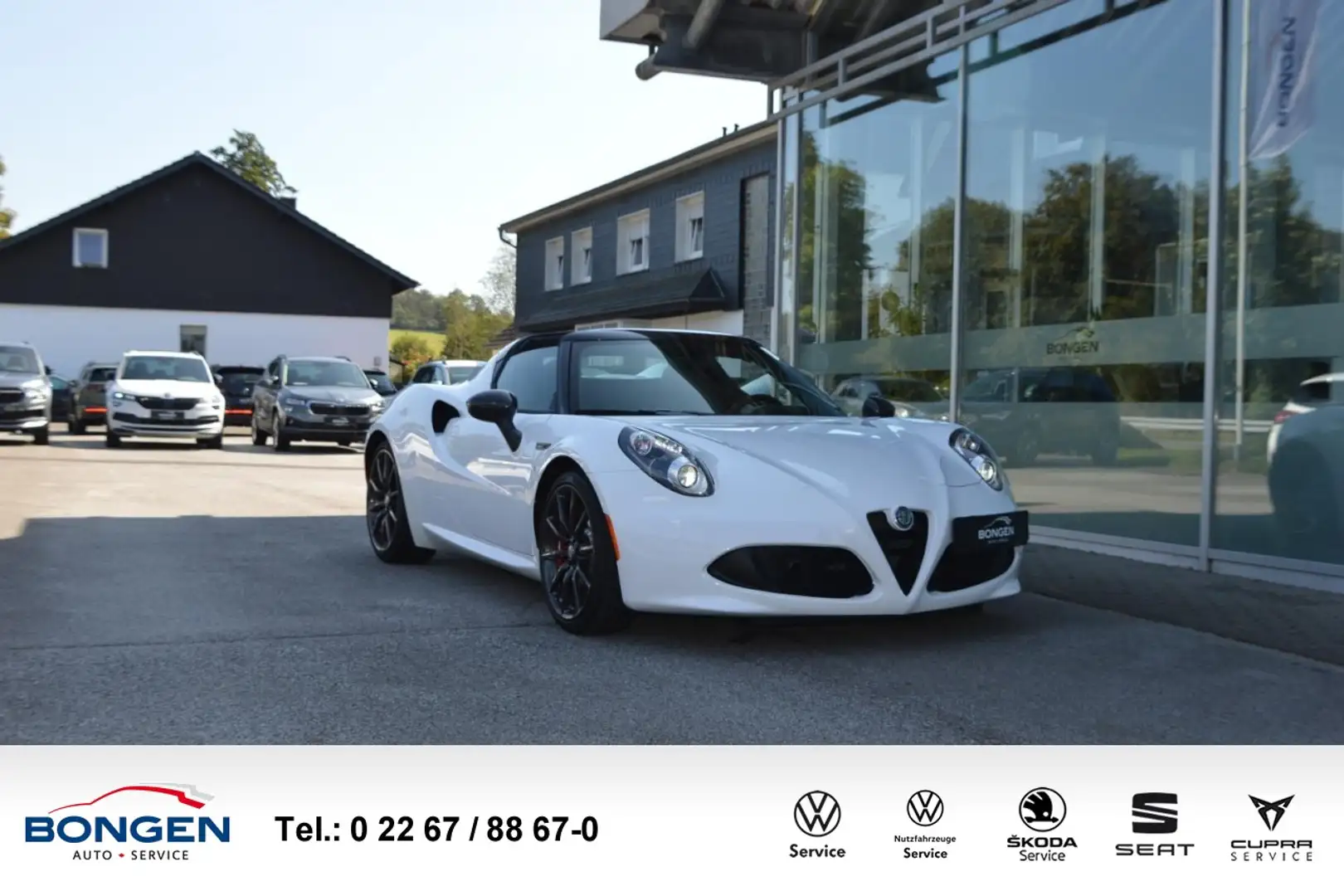 Alfa Romeo 4C Spider Vollausstattung Leder Carbon Klima Xenon Blanco - 1