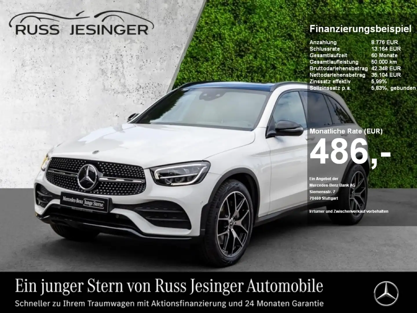 Mercedes-Benz GLC 220 d 4M AMG Line *AHK*Cam*LED*Pano*Memo*20" Weiß - 1