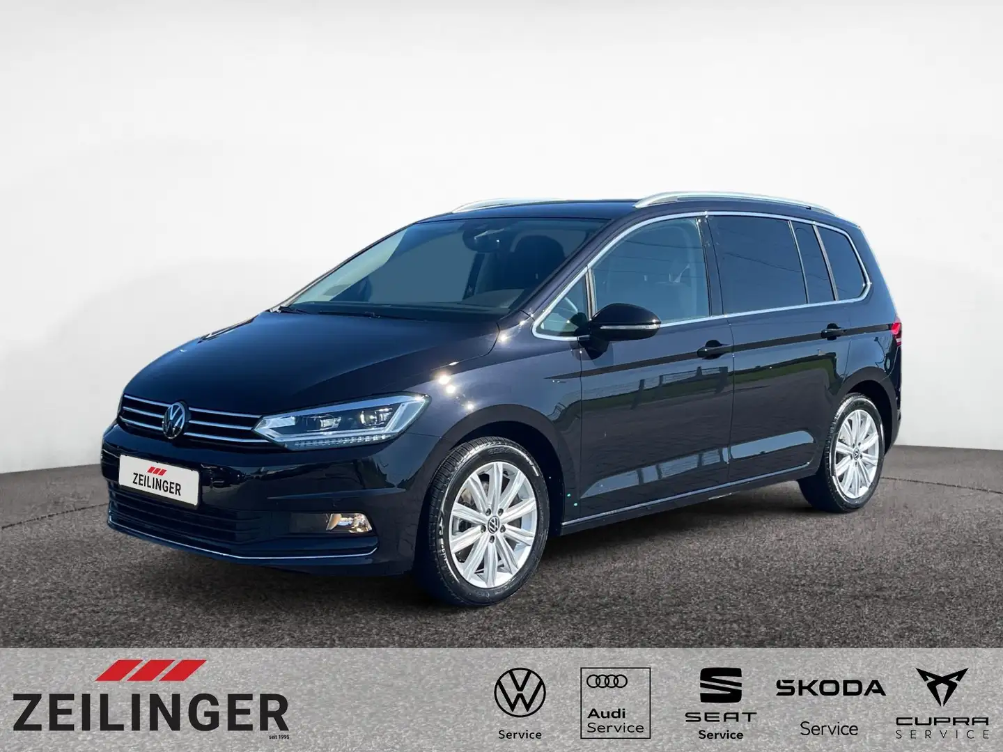 Volkswagen Touran Highline TSI DSG|7-S|AHK|eHECK|NAVI|ACC Schwarz - 1