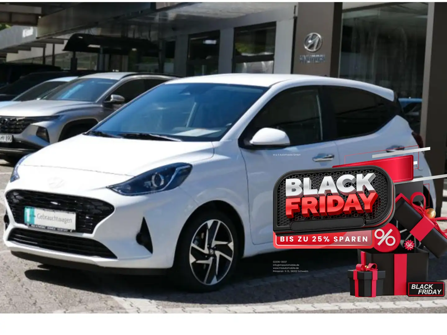 Hyundai i10 1.2 Prime*SMART KEY*NAVI*KAMERA* Weiß - 1