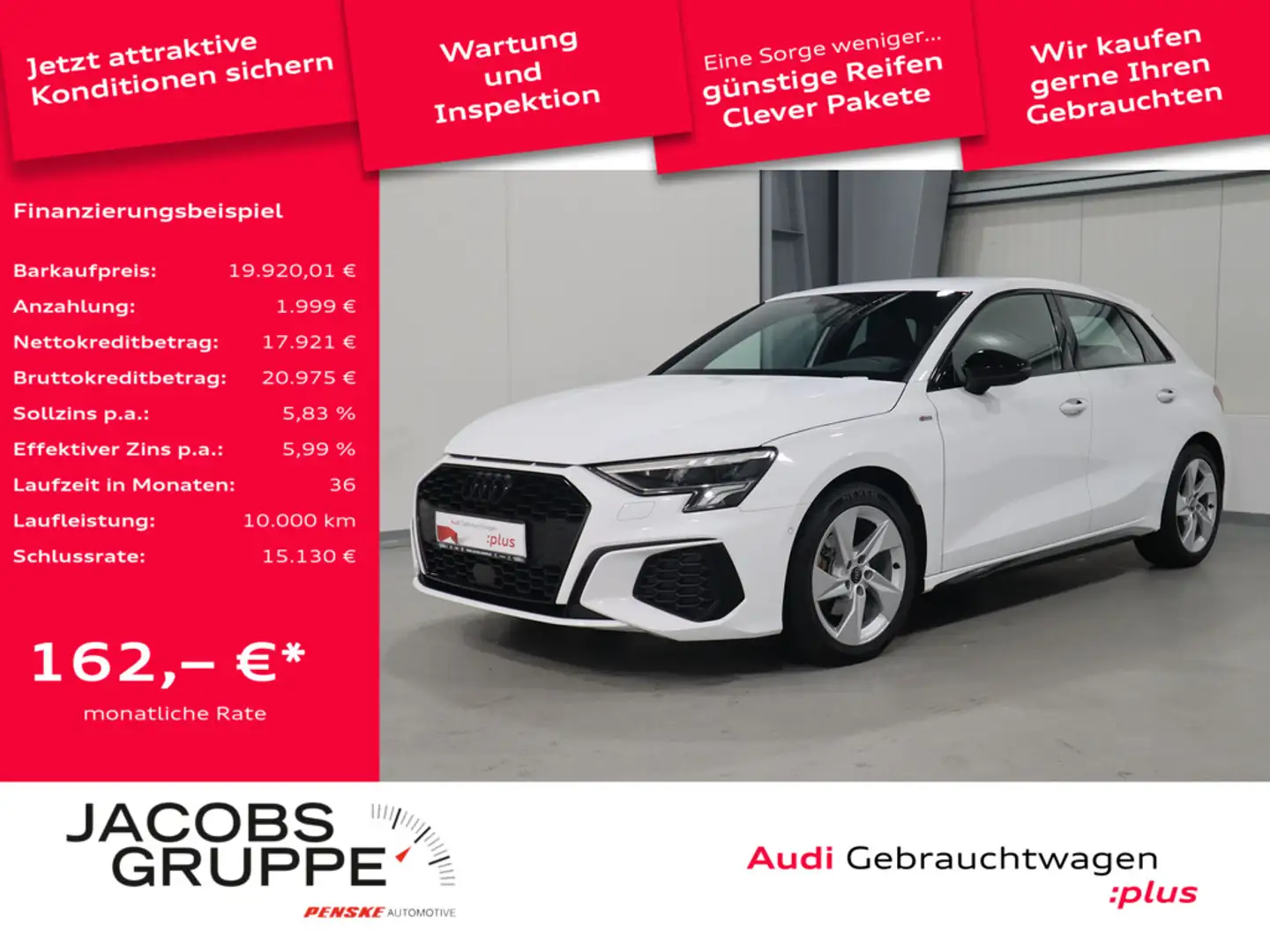 Audi A3 Sportback 30 TFSI S line SH*LED*R-Kamera * Blanc - 1