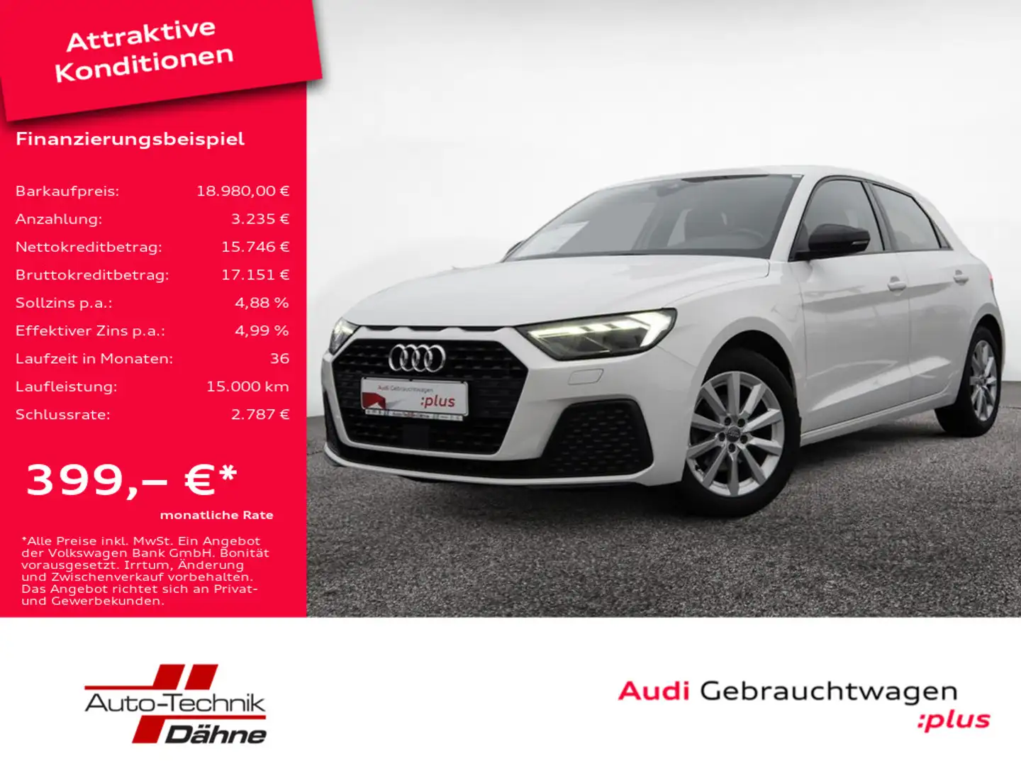 Audi A1 Sportback 30 TFSI KLIMA PDC SHZ LED Blanc - 1