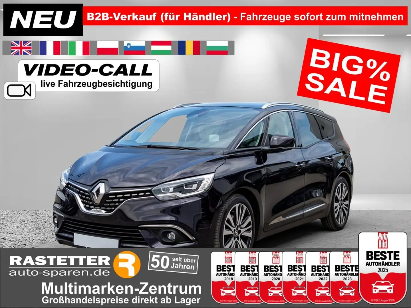 Renault Grand Scenic dCi Aut. Initiale Paris 7Sitze+Pano+AHK+Leder+BOSE Negro - 1