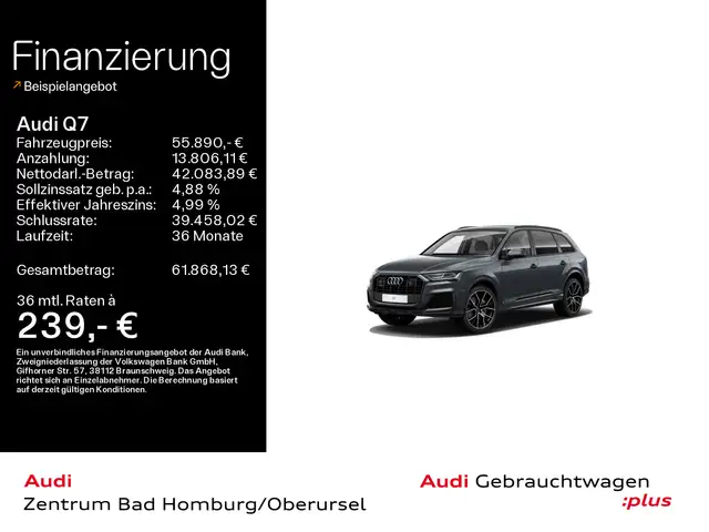 Audi Q7 SUV 55 TFSI quattro S line*Navi*Alu*B&O*HUD*P