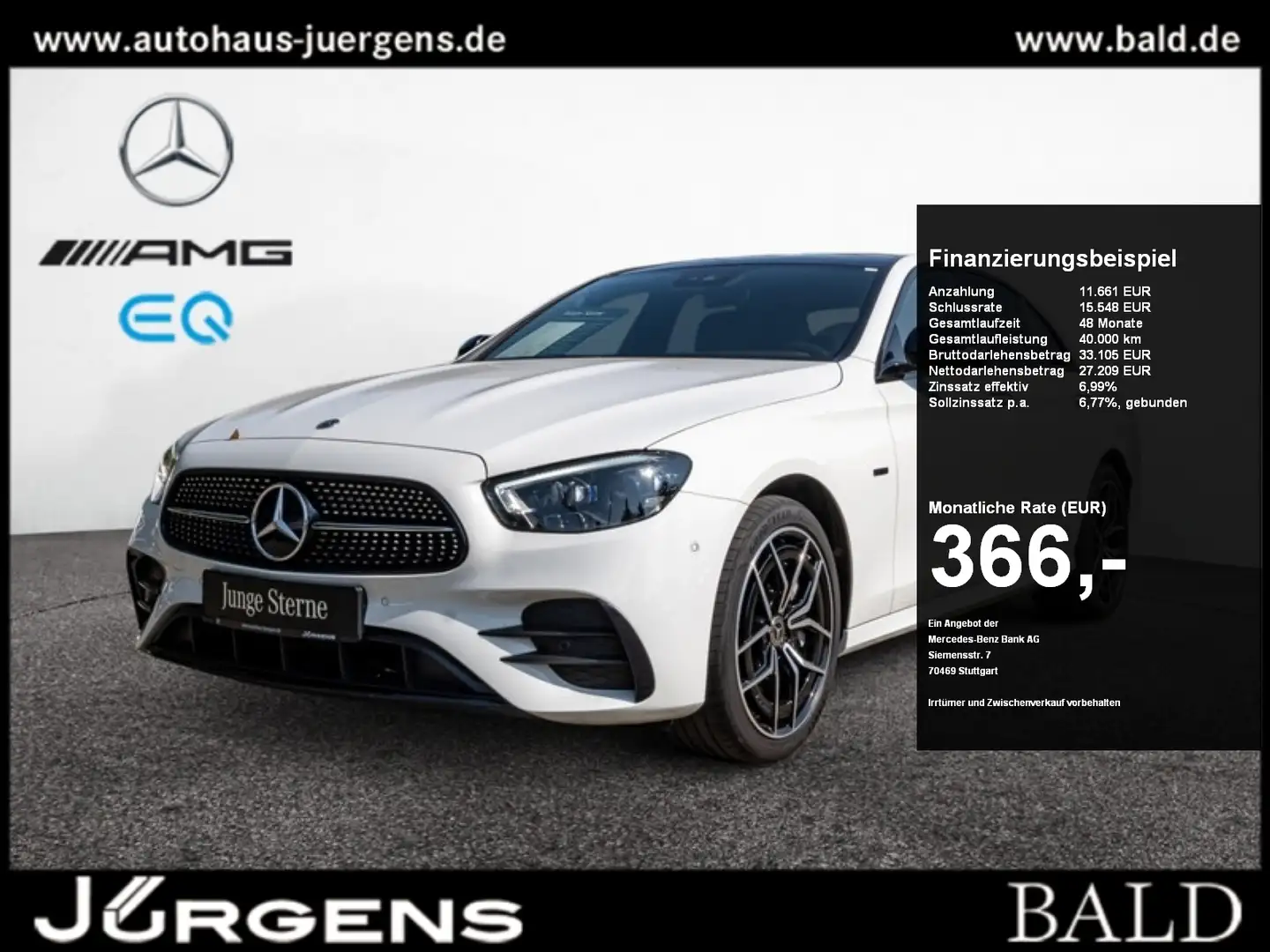 Mercedes-Benz E 300 de AMG-Sport/MLB/Pano/Night/Totw/Keyl/Cam Wit - 1