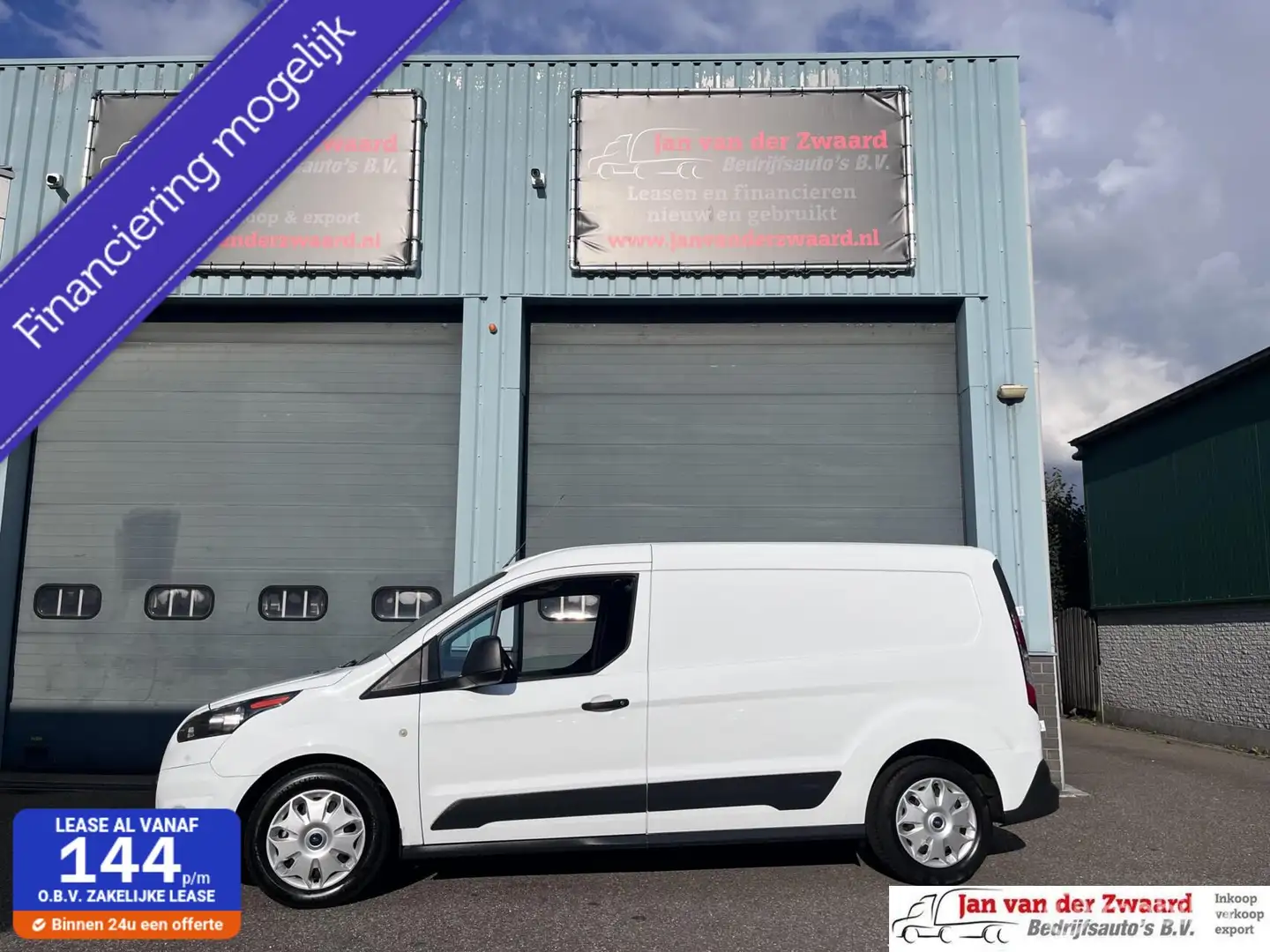 Ford Transit Connect 1.5 TDCI Lang Trend Airco 3 zitplaatsen MARGE auto Wit - 1