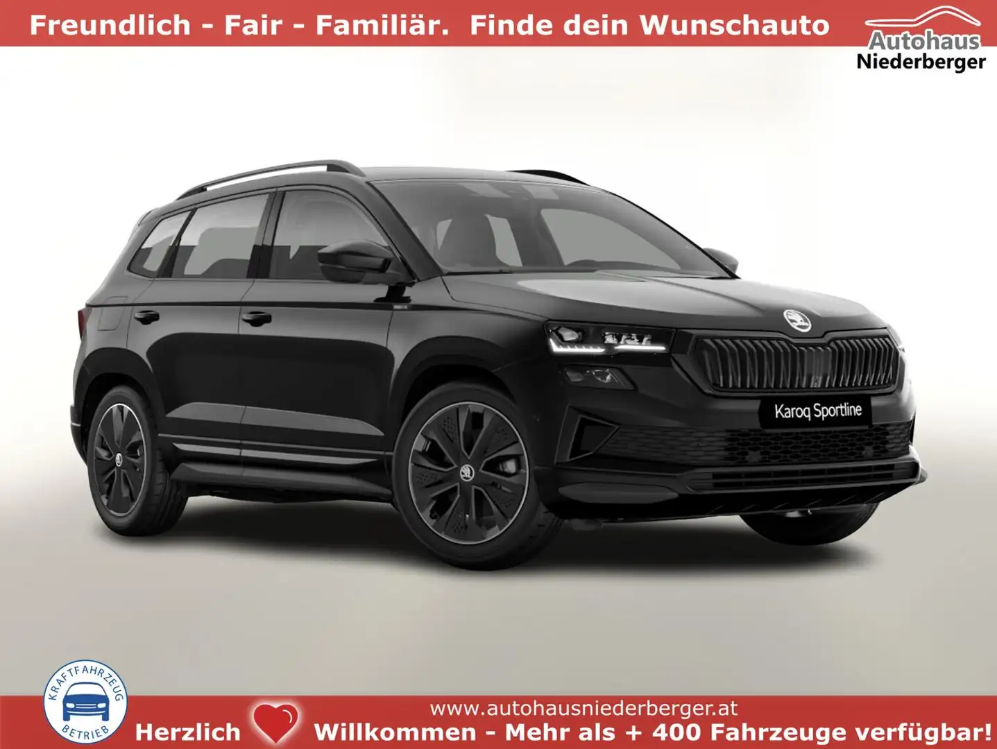 Skoda Karoq Sportline TSI 150 DSG Sportl Matrix Nav 360° Ca... Schwarz - 1