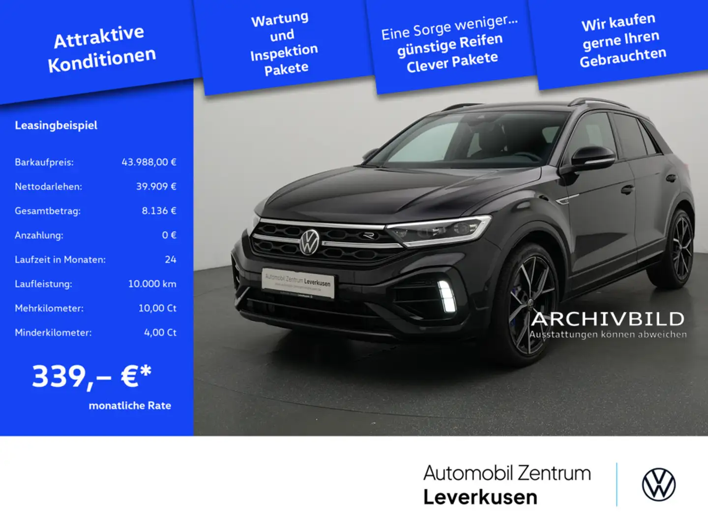 Volkswagen T-Roc R 4M ACC NAVI KAM SHZ MATRIX Schwarz - 1