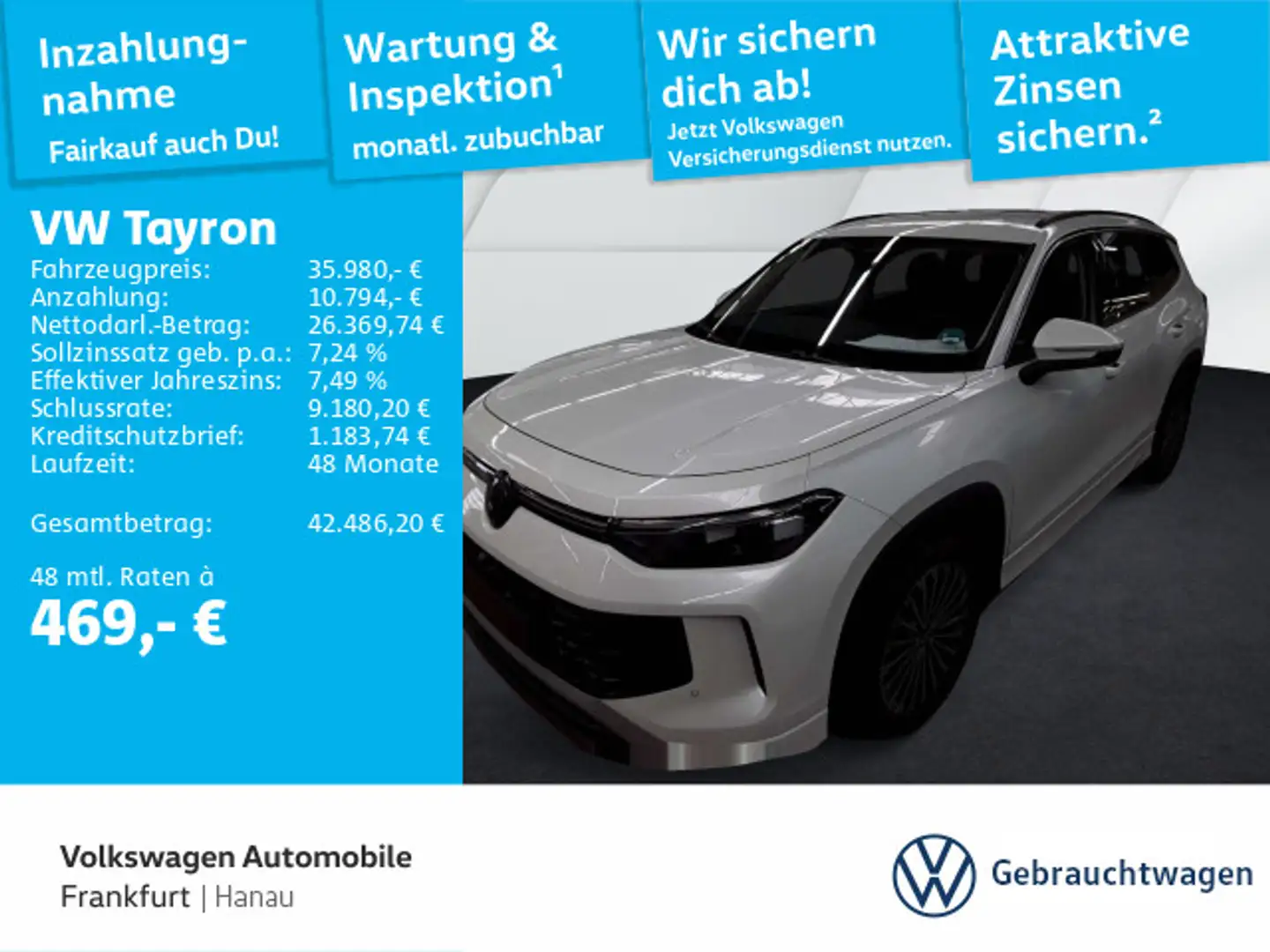 Volkswagen Tayron 1.5 eTSI DSG Life DAB+ IQLight IQDrive Na Weiß - 1