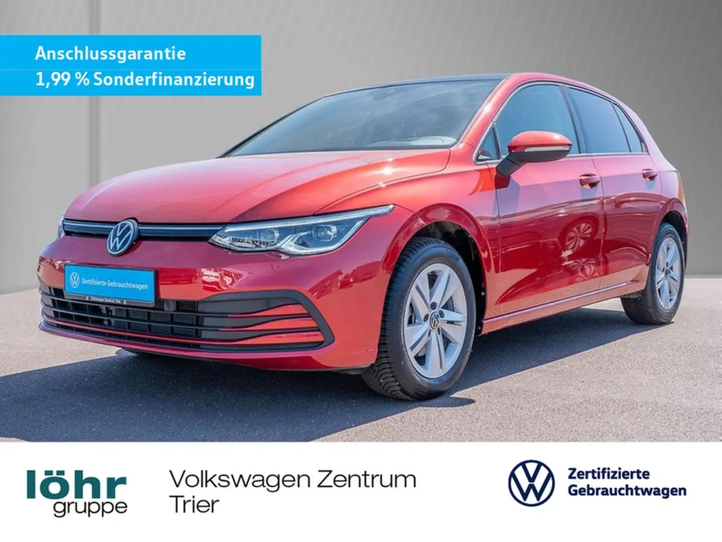 Volkswagen Golf VIII 1.5 eTSI DSG Life Schiebedach VWG Rood - 1
