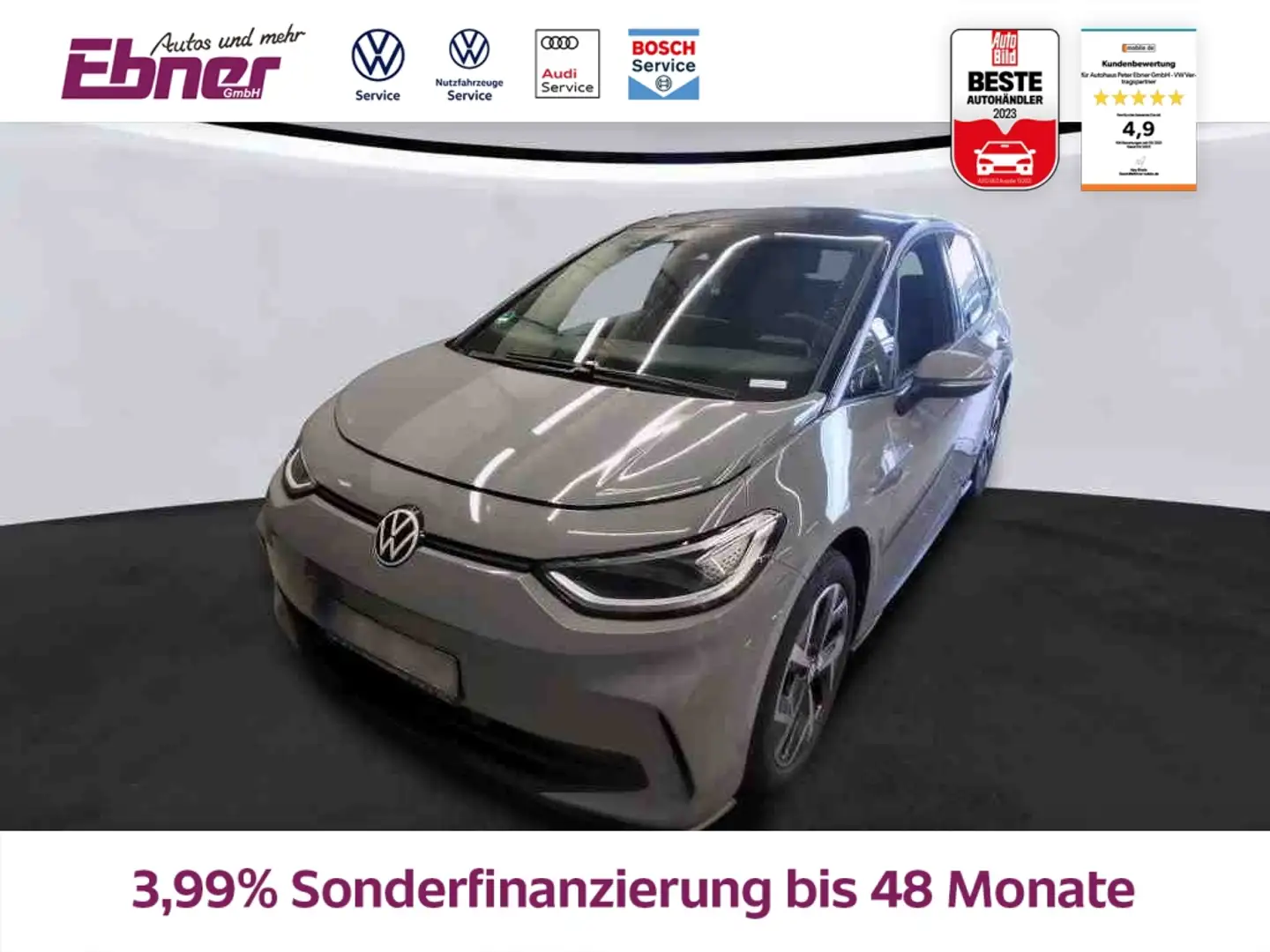 Volkswagen ID.3 NEU PRO AHK+WPUMPE+MATRIX+NAVI+APP+KAMERA+CCS+19 A Grau - 1