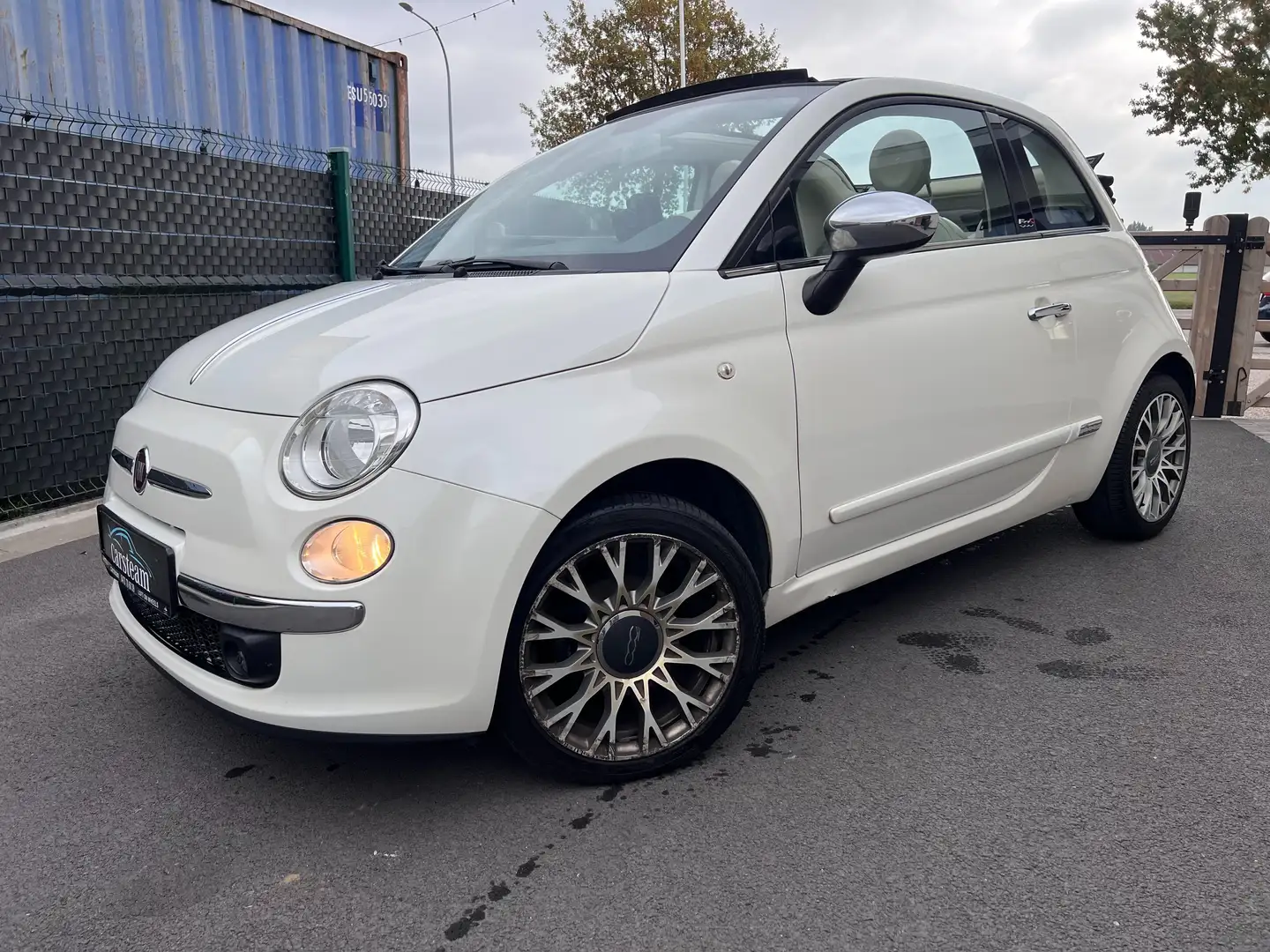 Fiat 500C 1.2i NAVI/AIRCO/PDC/HALF LEDER Wit - 1
