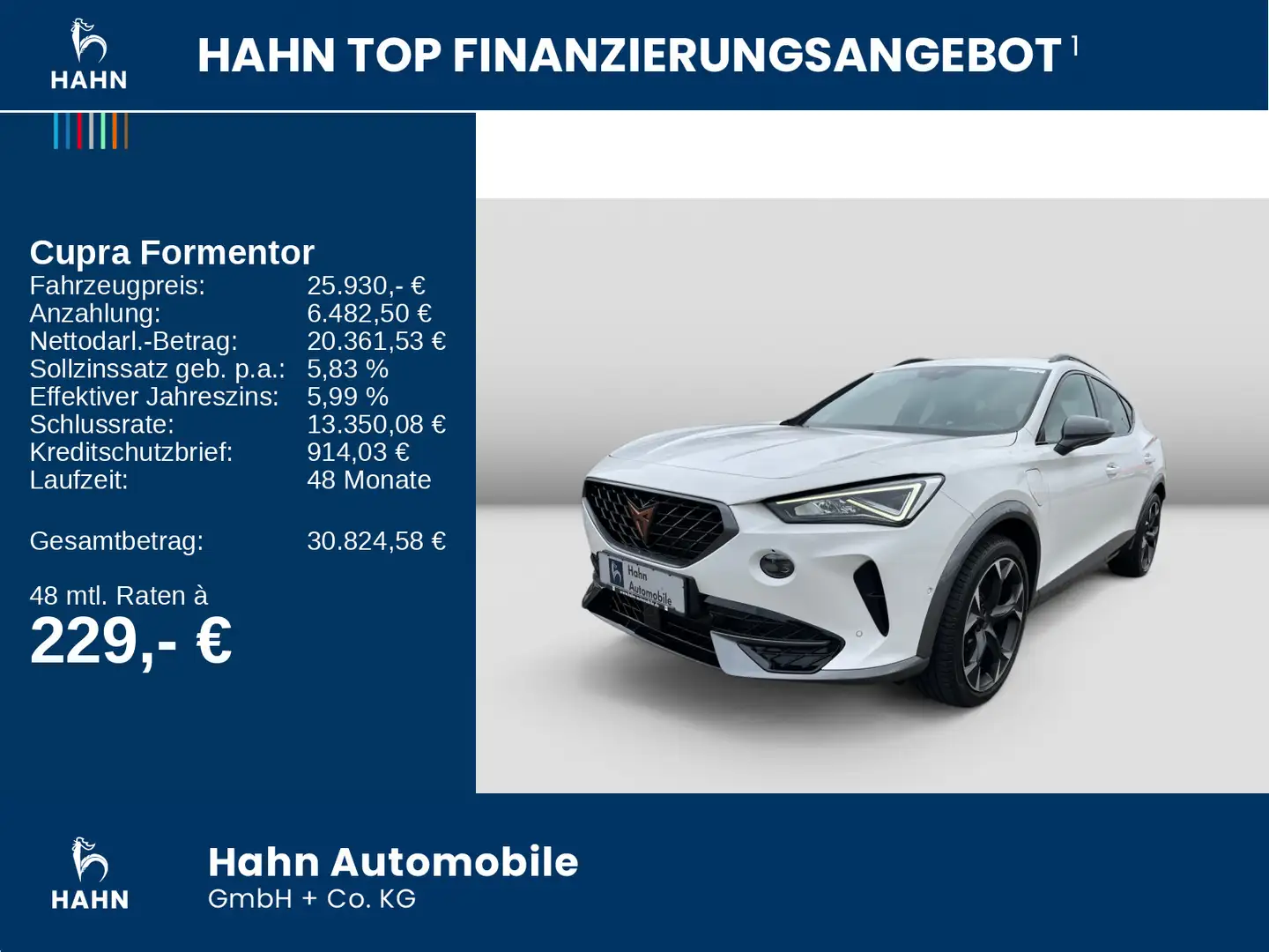 CUPRA Formentor 1.4 e-HYBRID DSG VZ LED Navi ACC Sitzh Weiß - 2