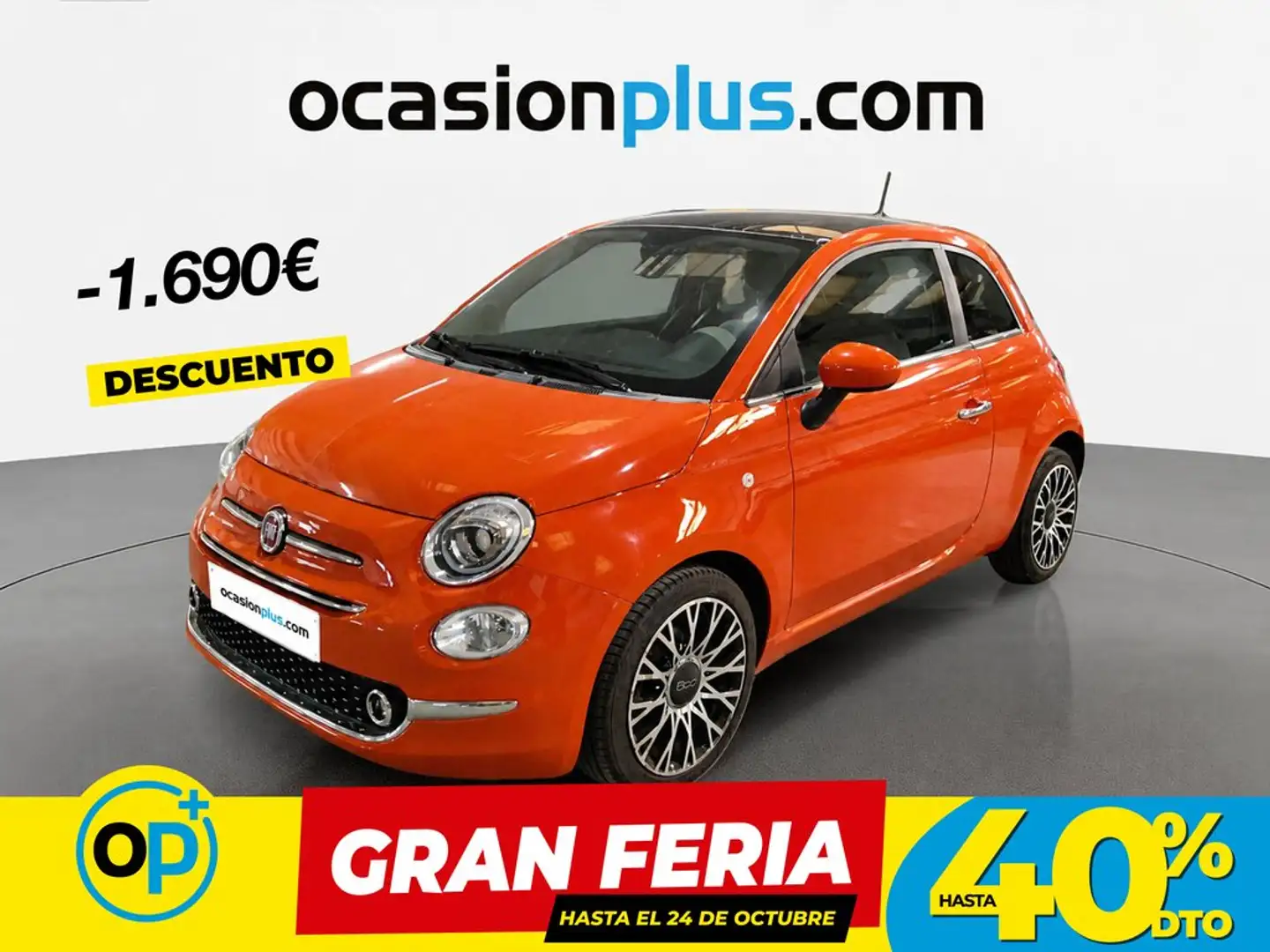 Fiat 500 1.0 Hybrid Dolcevita 52kW Naranja - 1