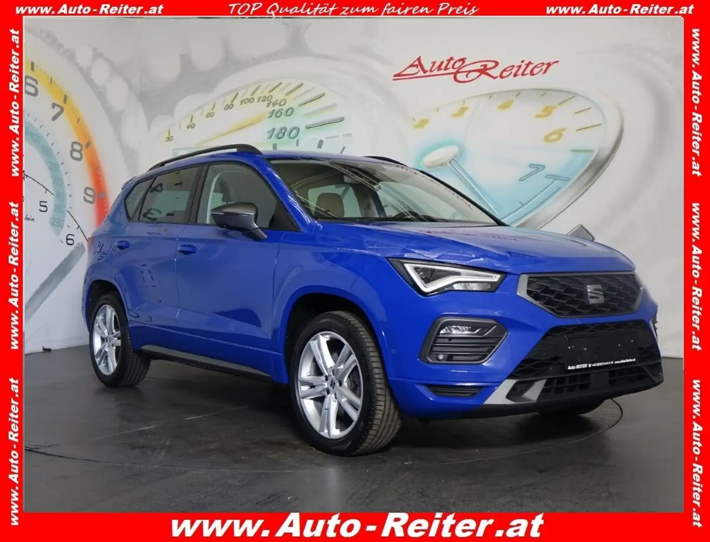 SEAT Ateca 2,0 FR TDI *NAVI, VIRTUAL, ACC* Blau - 1
