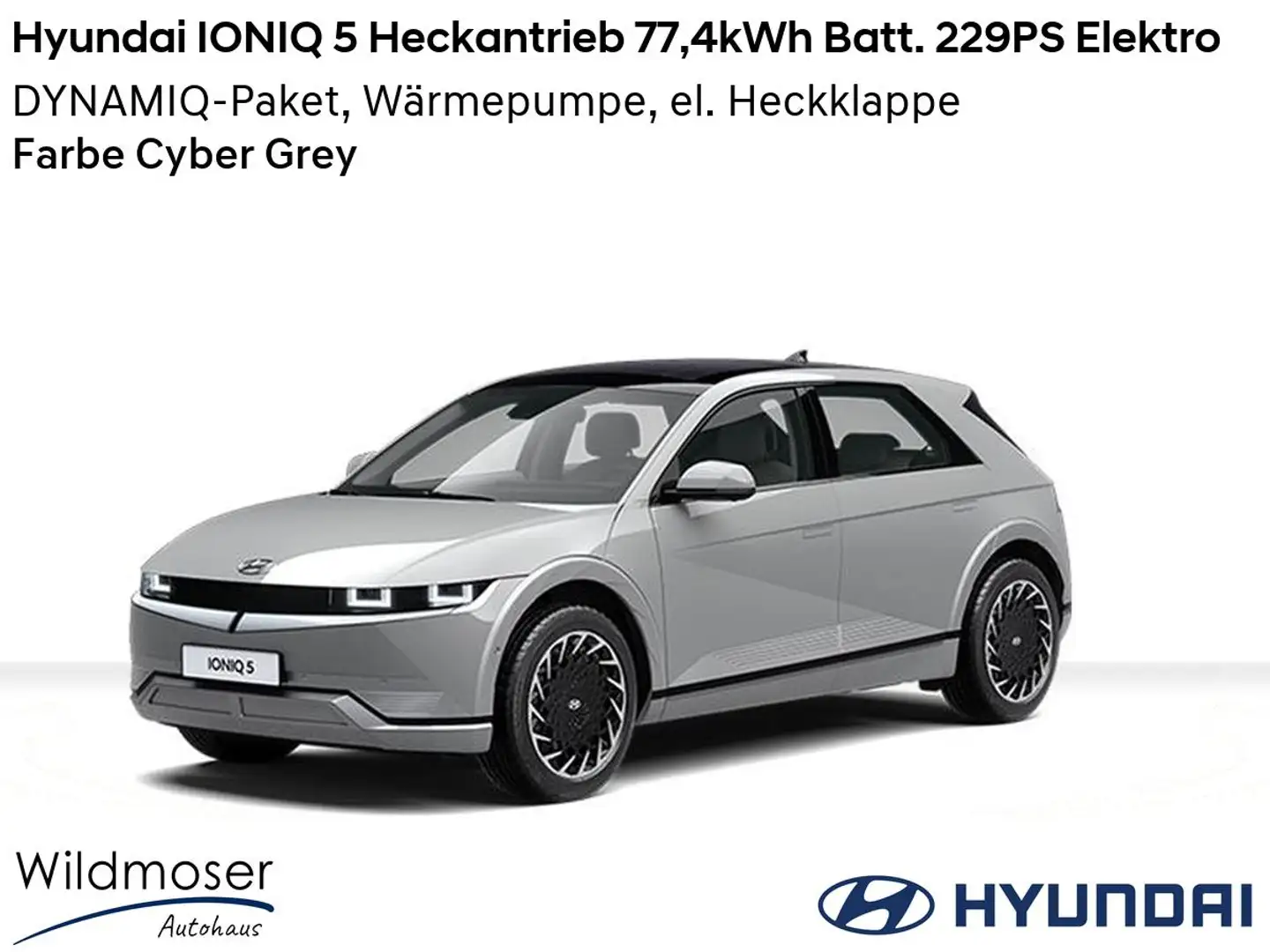 Hyundai IONIQ 5 ⚡ Heckantrieb 77,4kWh Batt. 229PS Elektro ⏱ Sofort Grau - 1