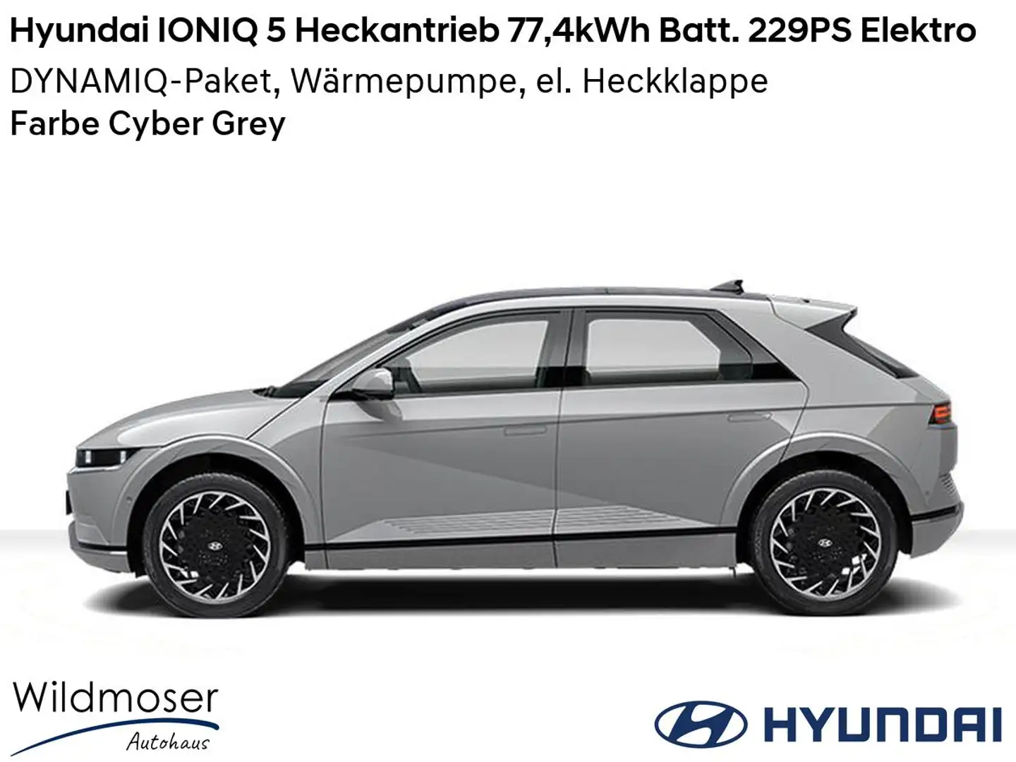Hyundai IONIQ 5 ⚡ Heckantrieb 77,4kWh Batt. 229PS Elektro ⏱ Sofort Grau - 2
