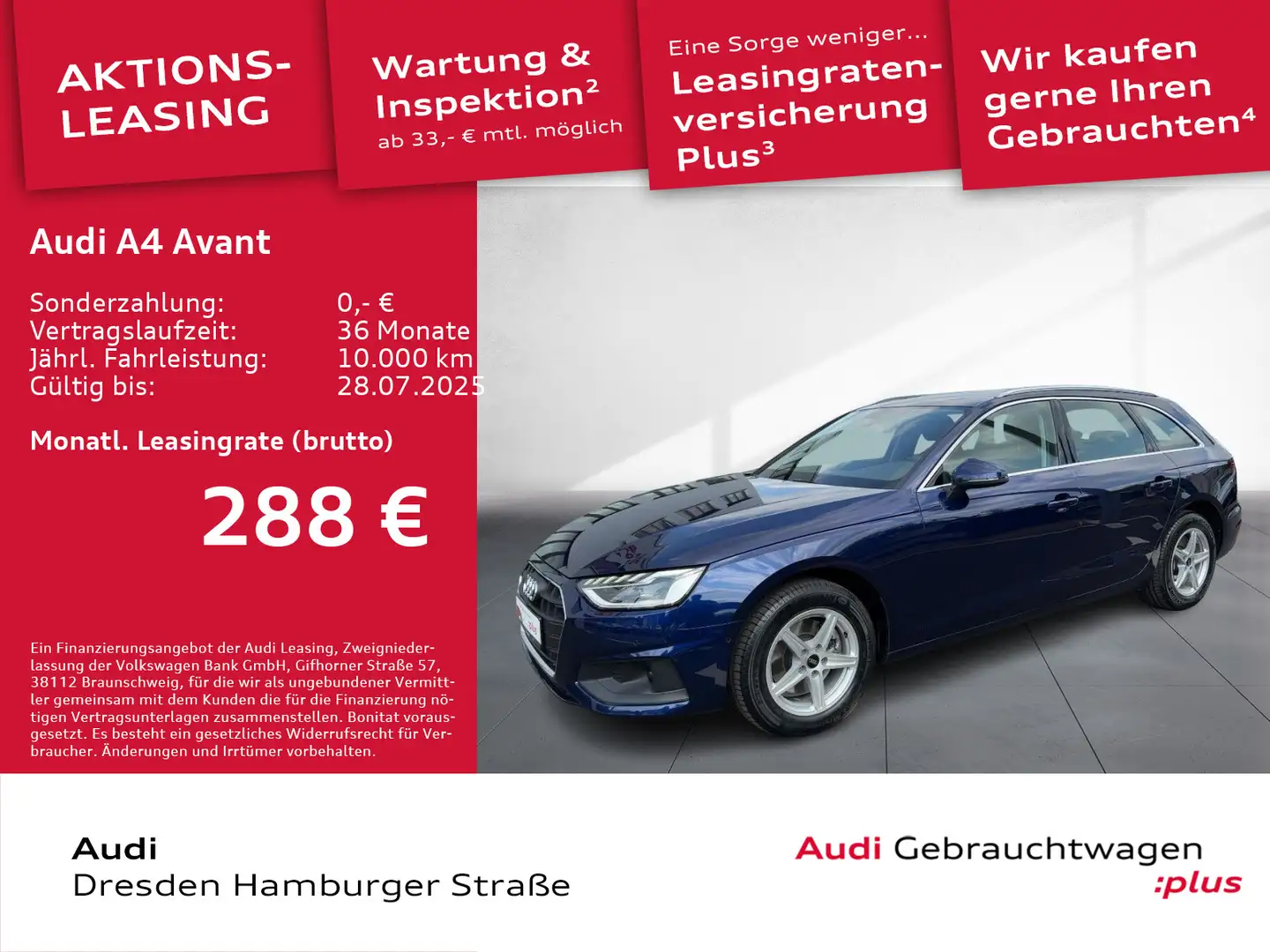 Audi A4 35 TDI LED Navi S tronic Blau - 1