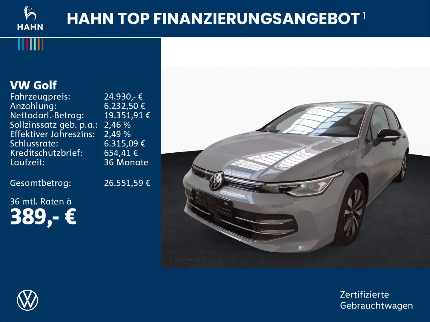 Volkswagen Golf VIII 1.5TSI Goal ACC AHK LED+ Navi PDC SHZ Grau - 2