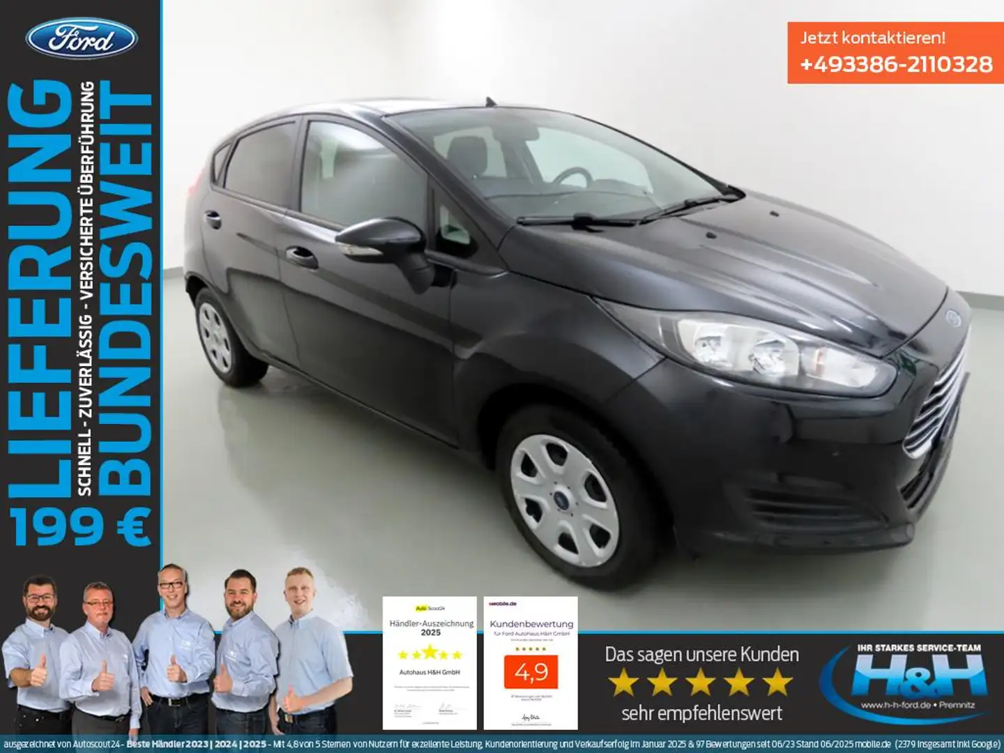 Ford Fiesta 1.0 Ecob Aut. Sync Edition PPS vo/hi+LMF Black - 1