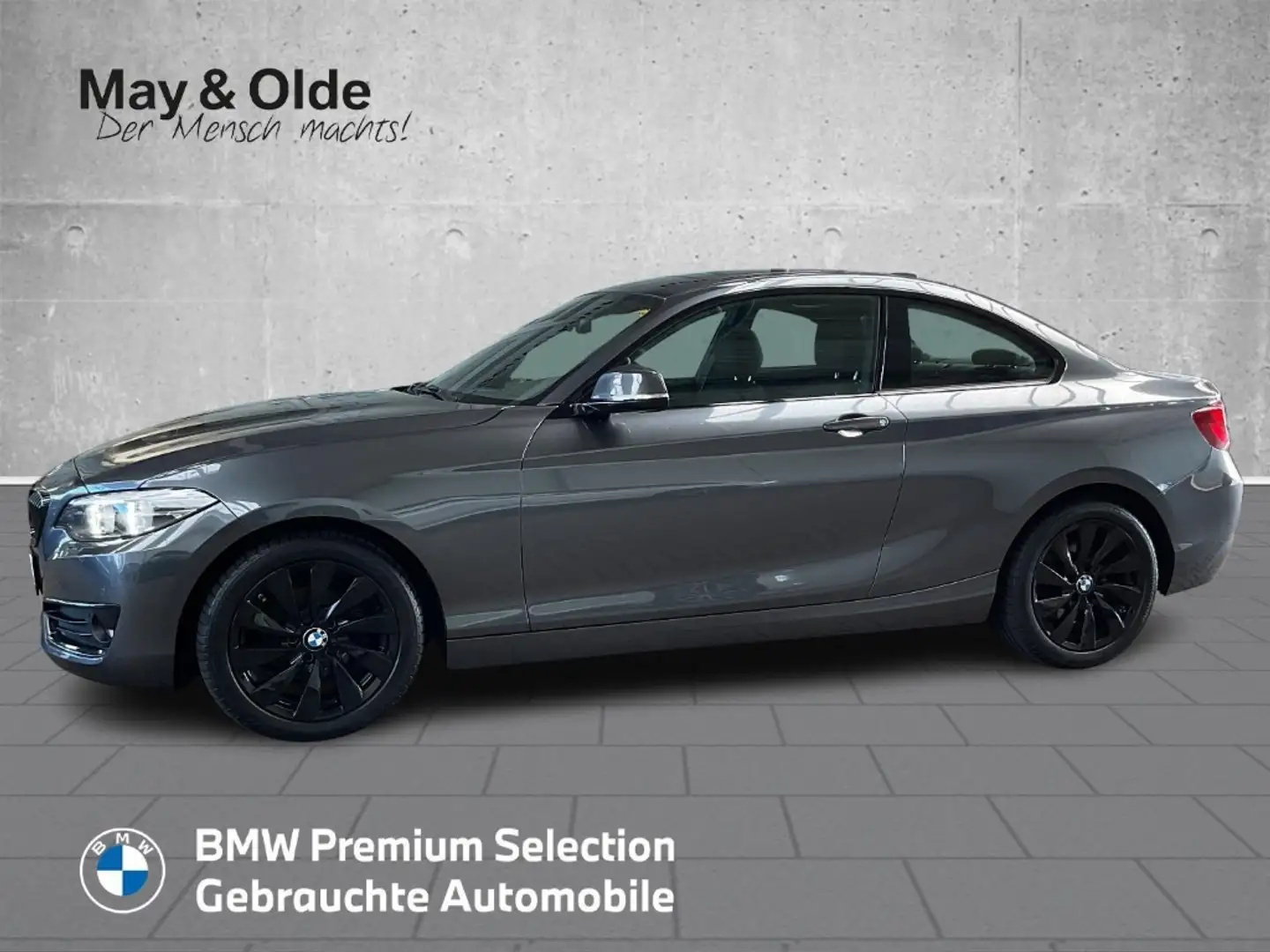 BMW 218 i Coupe Sport Line LED Navi Klima HiFi Glasdach Sp Grau - 2