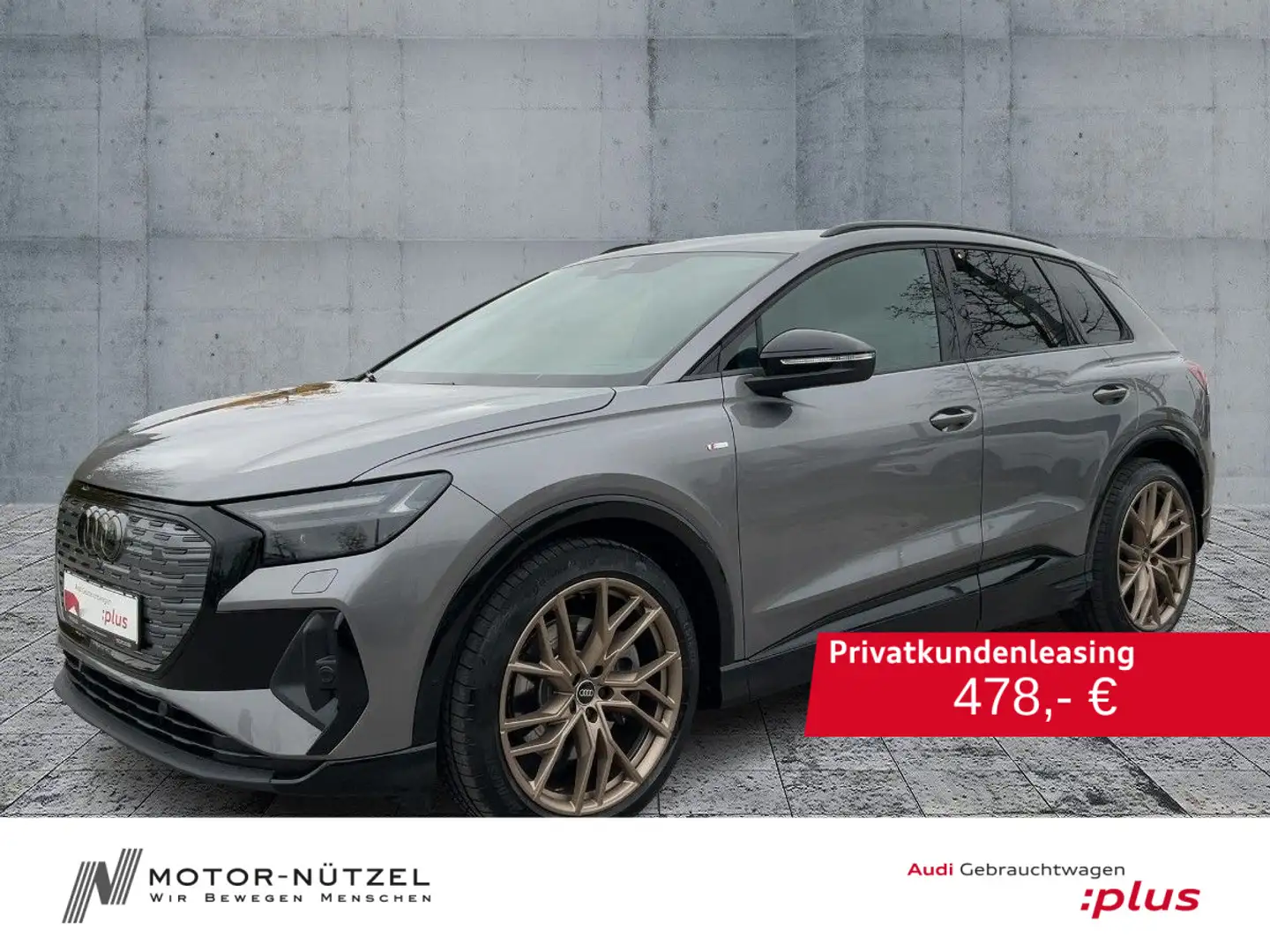 Audi Q4 e-tron 45 QU EDITION ONE MATRIX+NAVI+HuD+RFK Grau - 1