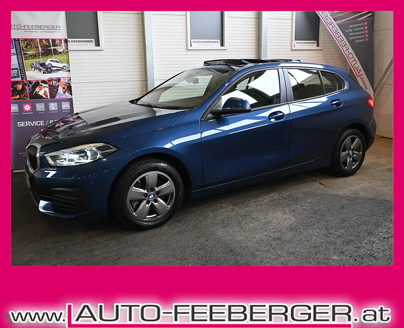 BMW 118 d Advantage 110 kW; Pano, Navi, Live-cockpit Blau - 1