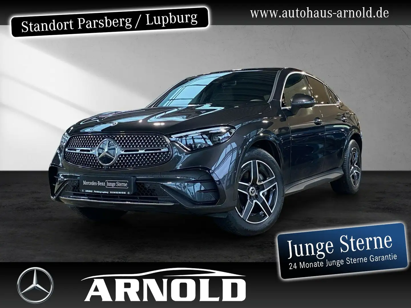 Mercedes-Benz GLC 300 GLC 300 d 4M Coupe AMG L. AHK Pano Standh Distr. Grau - 1