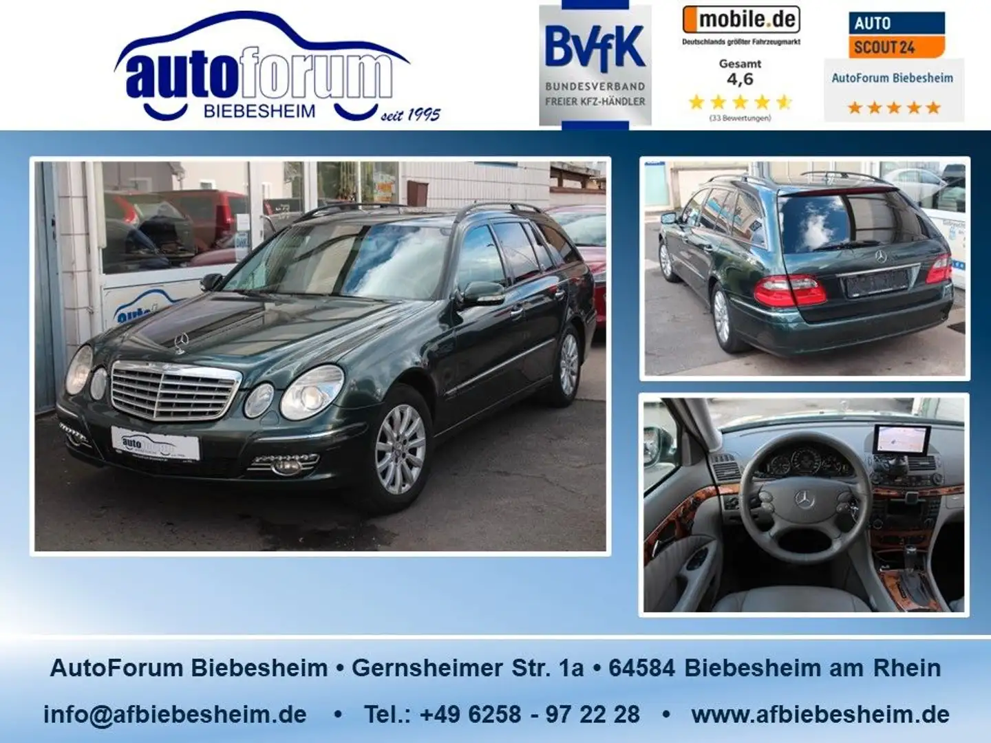 Mercedes-Benz E 280 T CDI 4-Matic 7-Sitze Stndhzg*S-Dach*Xenon Green - 1