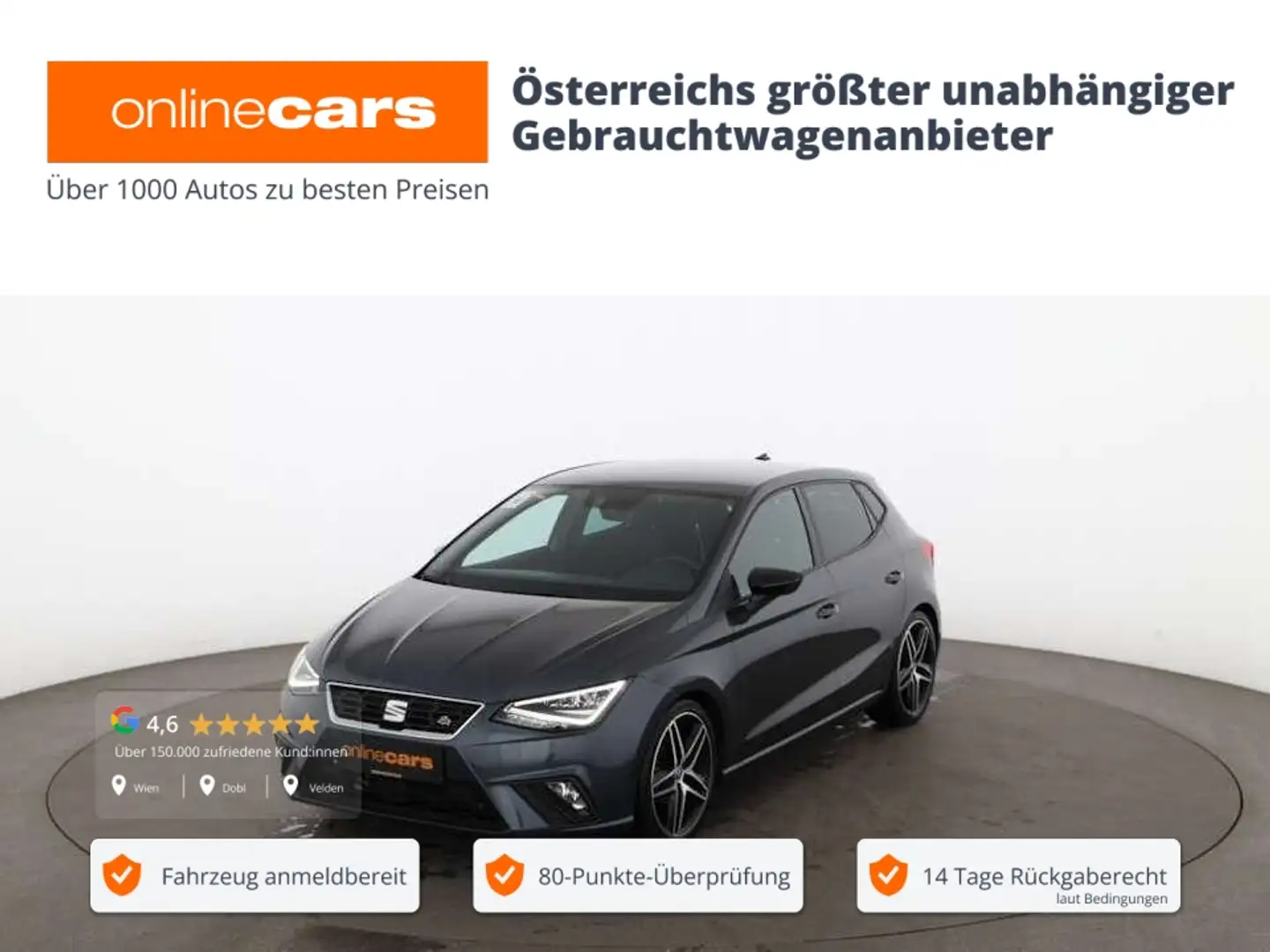 SEAT Ibiza 1.0 TSI FR LED RADAR SITZHZG ASSIST R-CAM Grau - 1