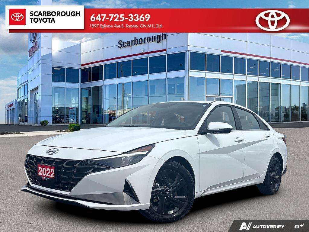 White 2022 Hyundai Elantra Hybrid Sedan  6-Speed Automatic
