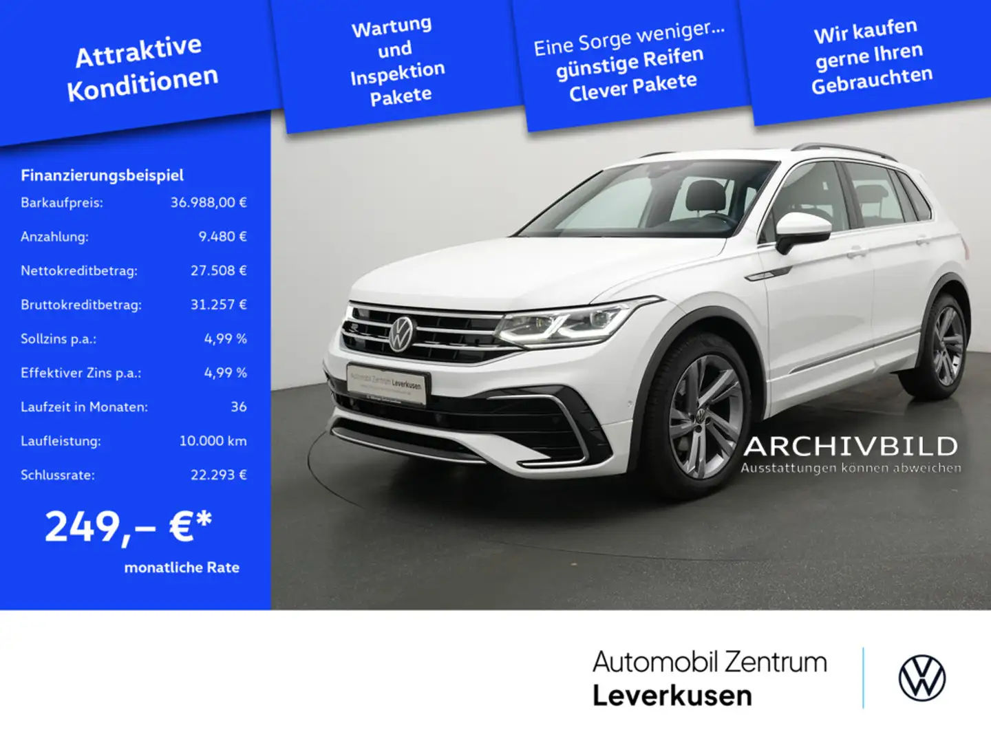 Volkswagen Tiguan R-Line DSG SHZ LED PDC CARPLAY PANO ACC Schwarz - 1
