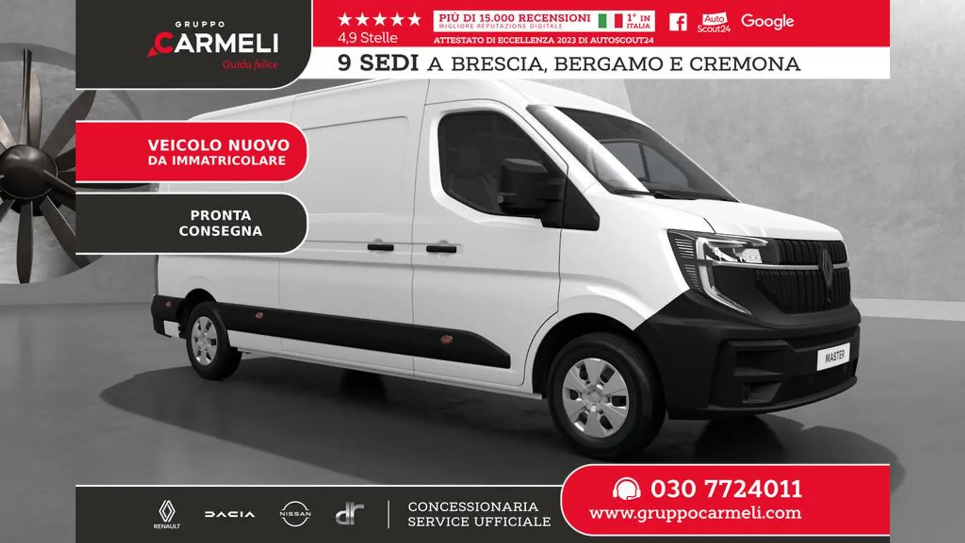 Renault Master T33 2.0 blue dci 150cv L3H2 eag9 -PRONTA Bianco - 1