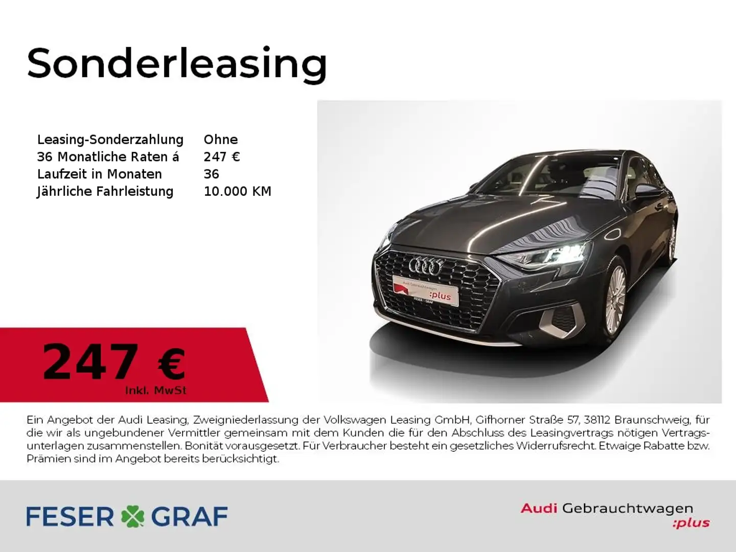 Audi A3 Advanced 35TFSI Smartph. Inter./PDC Grau - 1