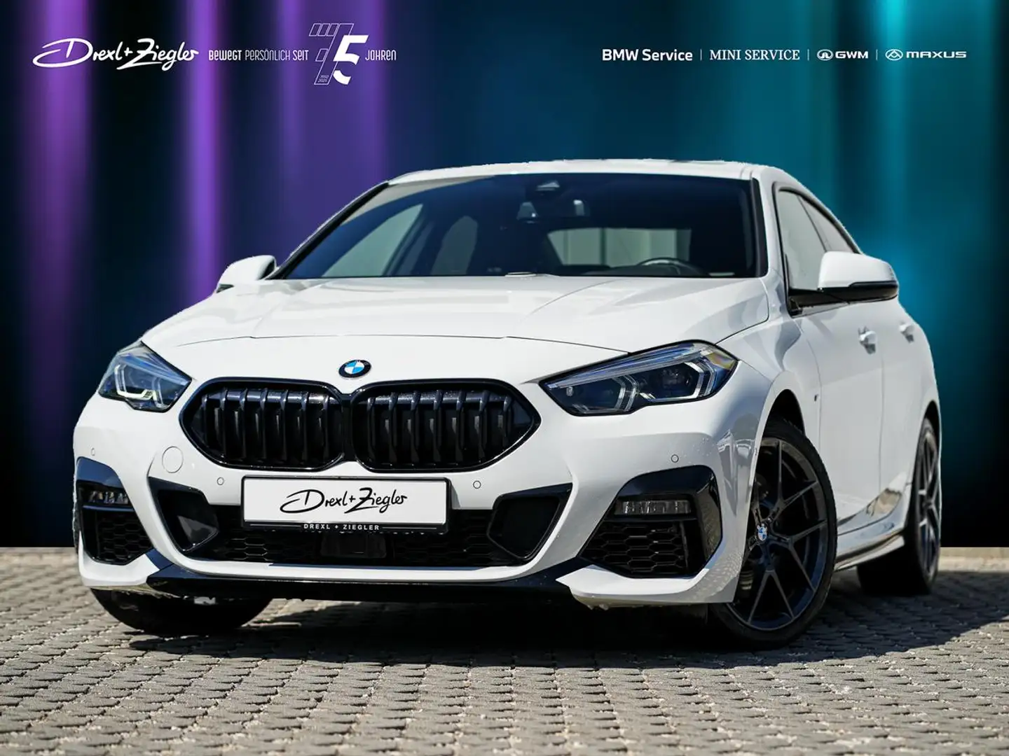 BMW 220 220i Gran Coupe M-Sport PANO ACC HuD H&K RFK KoZg Weiß - 2